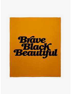 Black History Month Brave Black Beautiful Throw Blanket, , hi-res