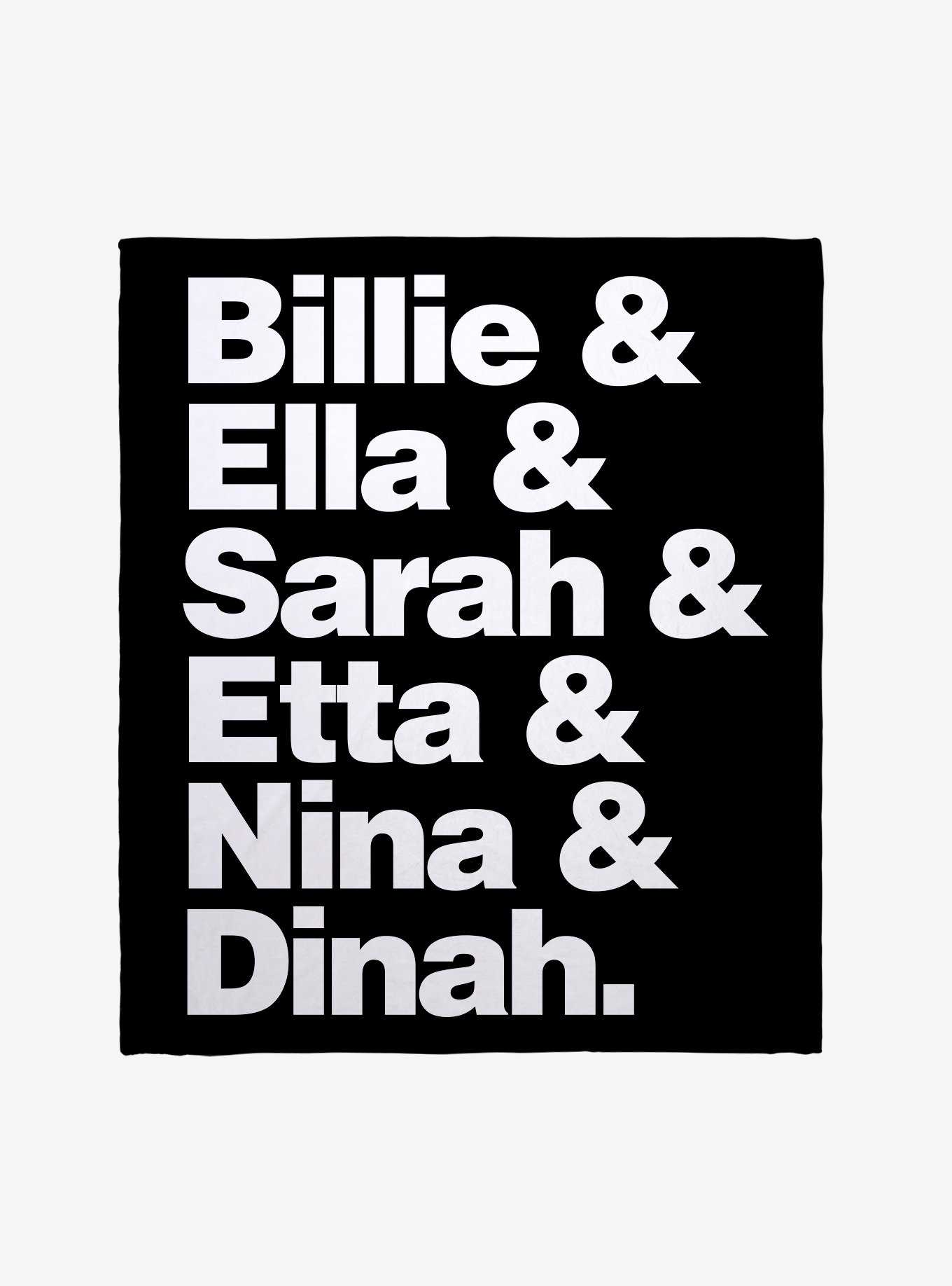 Black History Month Billie Ella Sarah Etta Nina Dinah Throw Blanket, , hi-res