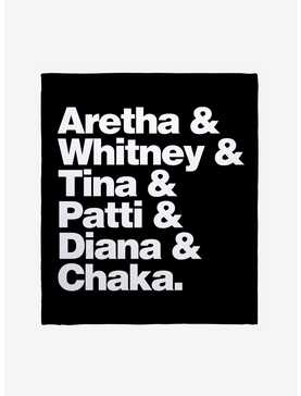 Black History Month Aretha Whitney Tina Patti Diana Chaka Throw Blanket, , hi-res