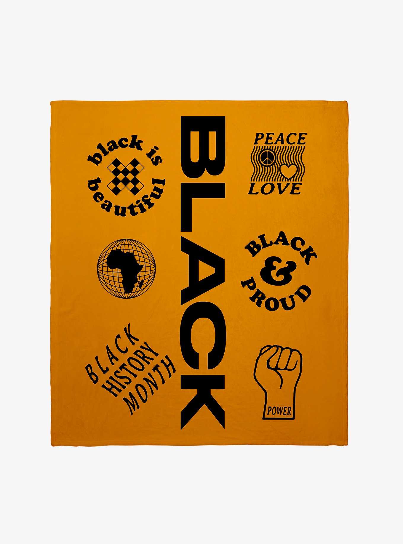 Black History Month Black Is Beautiful Throw Blanket, , hi-res