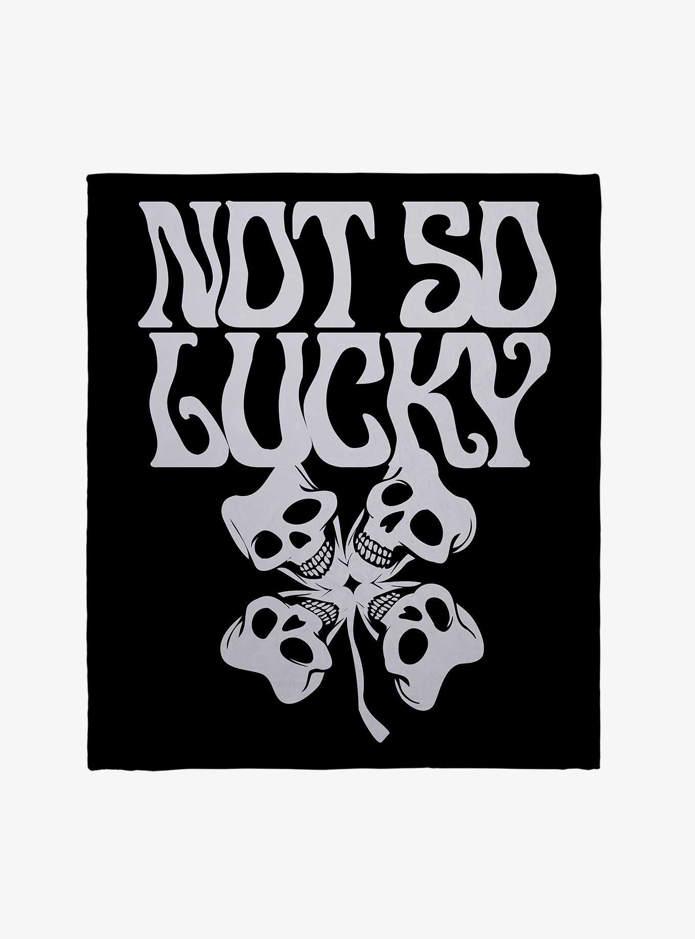 St. Patrick's Day Not So Lucky Skull Clover Throw Blanket, , hi-res