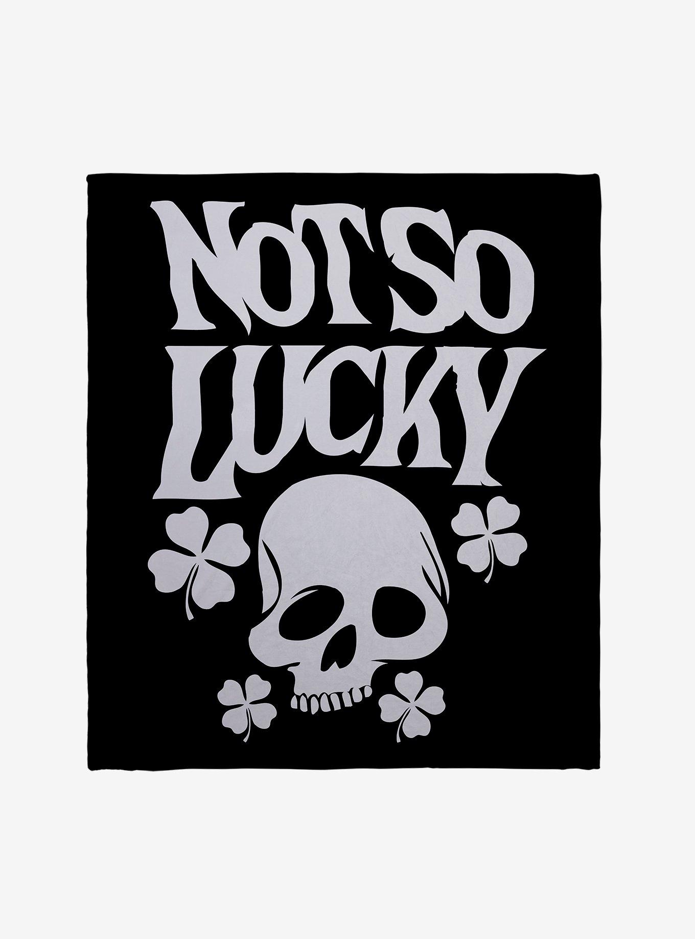 St. Patrick's Day Not So Lucky Skull Throw Blanket, , hi-res