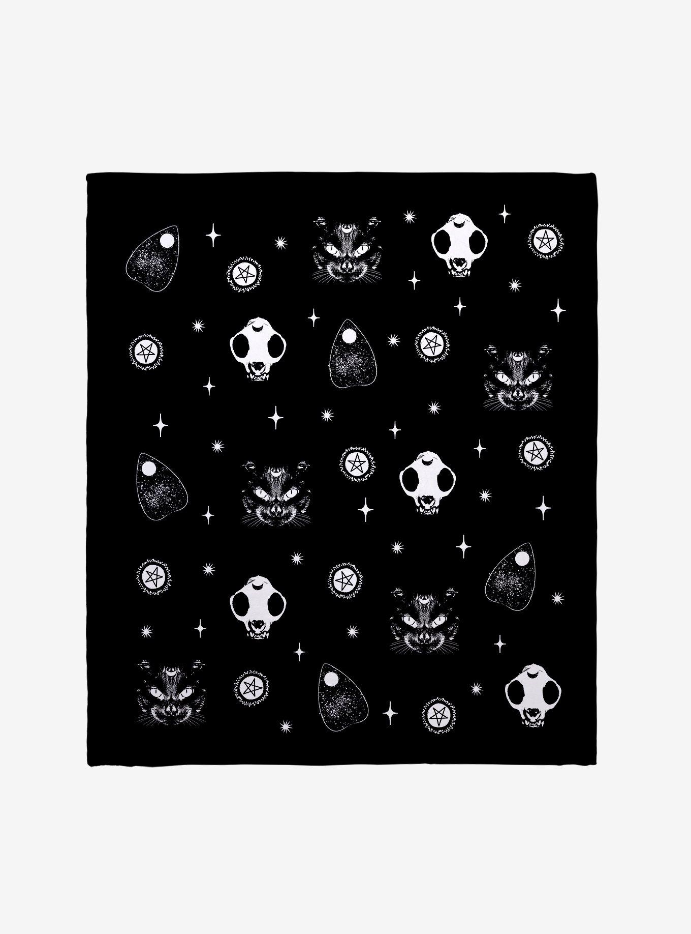 Black Cat Coven Throw Blanket, , hi-res
