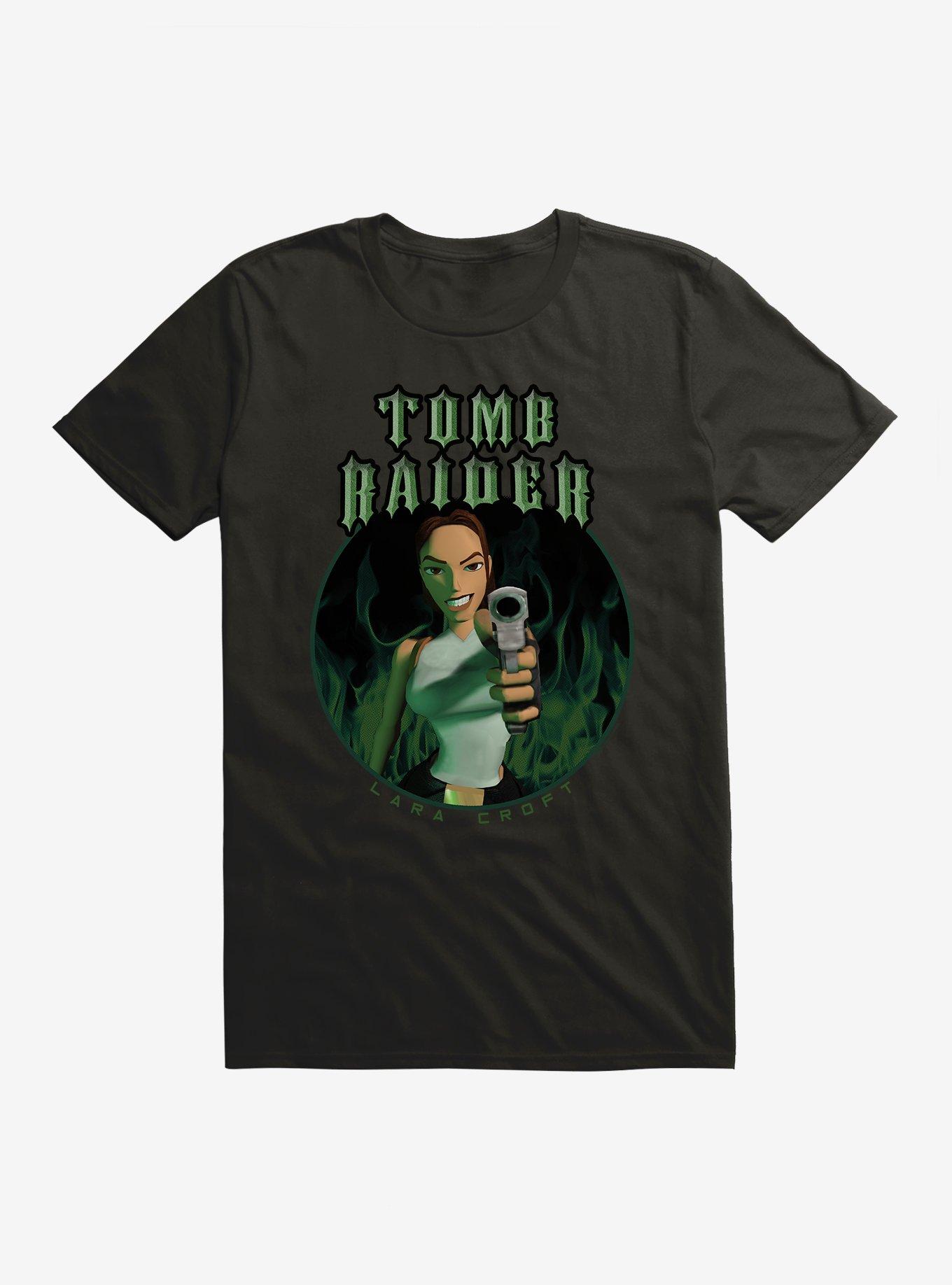 Tomb Raider Lara Croft Green Flames T-Shirt, , hi-res