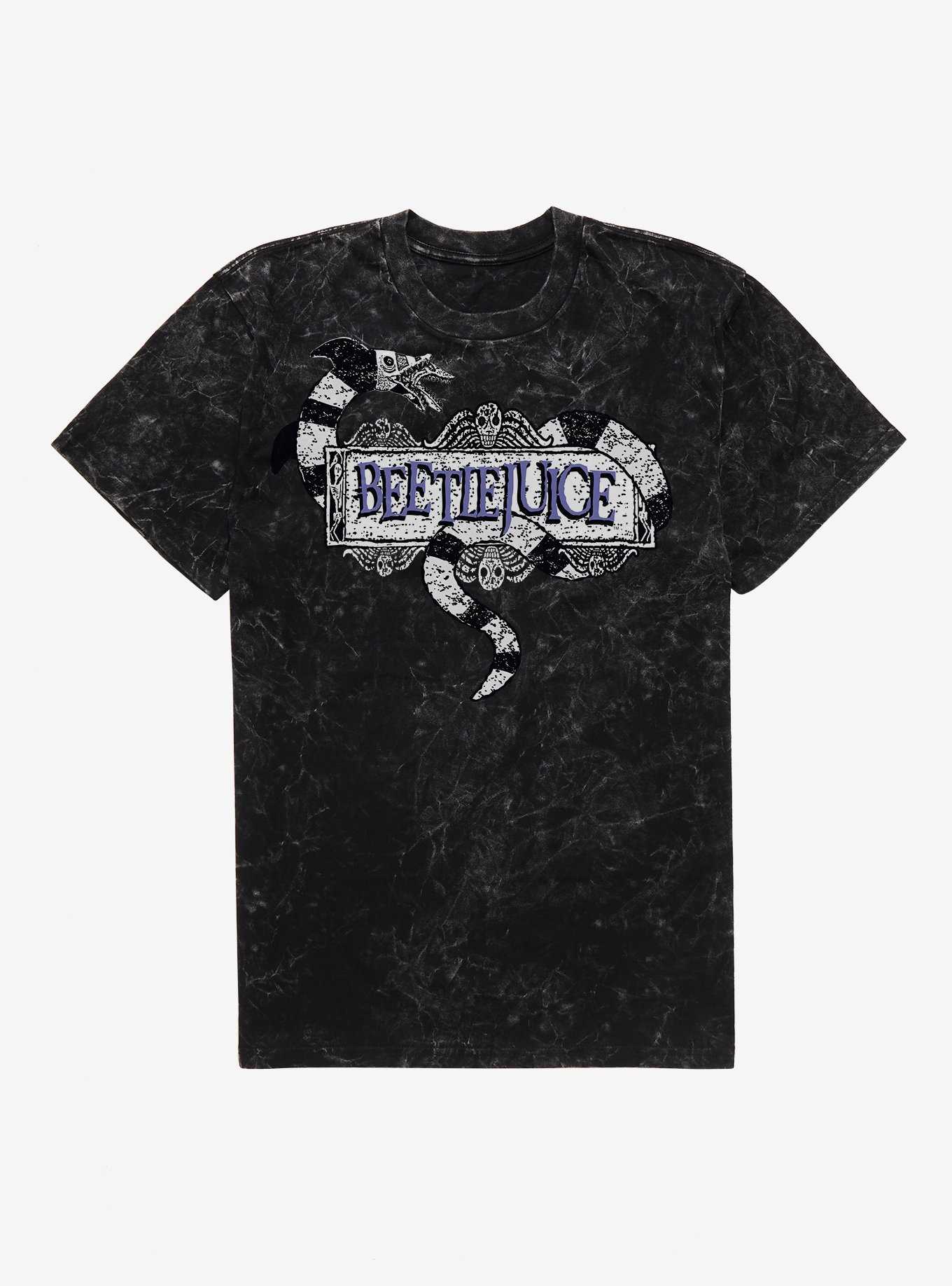 Beetlejuice Sandworm Logo Mineral Wash T-Shirt, , hi-res
