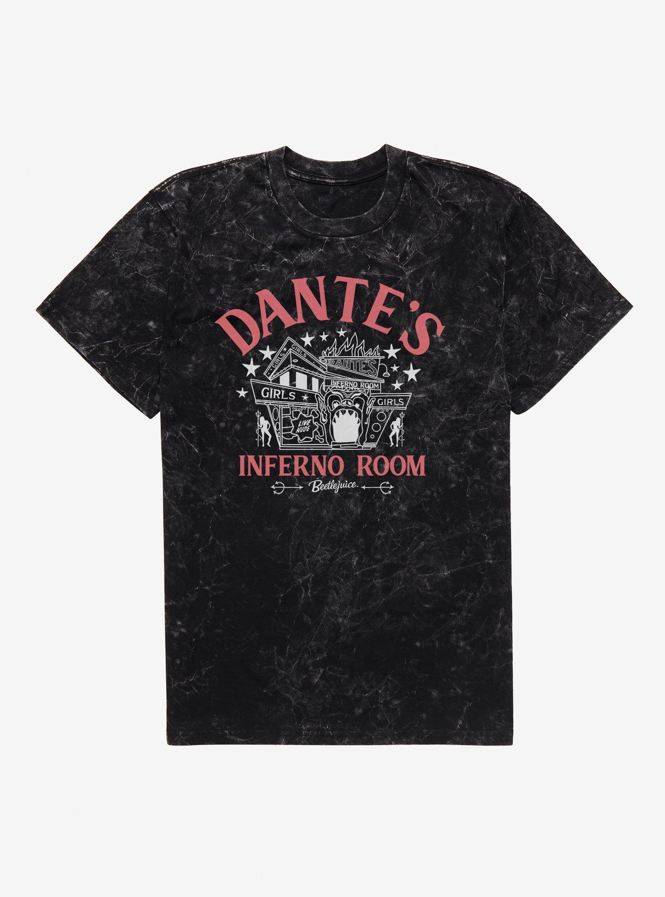 Beetlejuice Dante's Inferno Room Mineral Wash T-Shirt, BLACK MINERAL WASH, hi-res