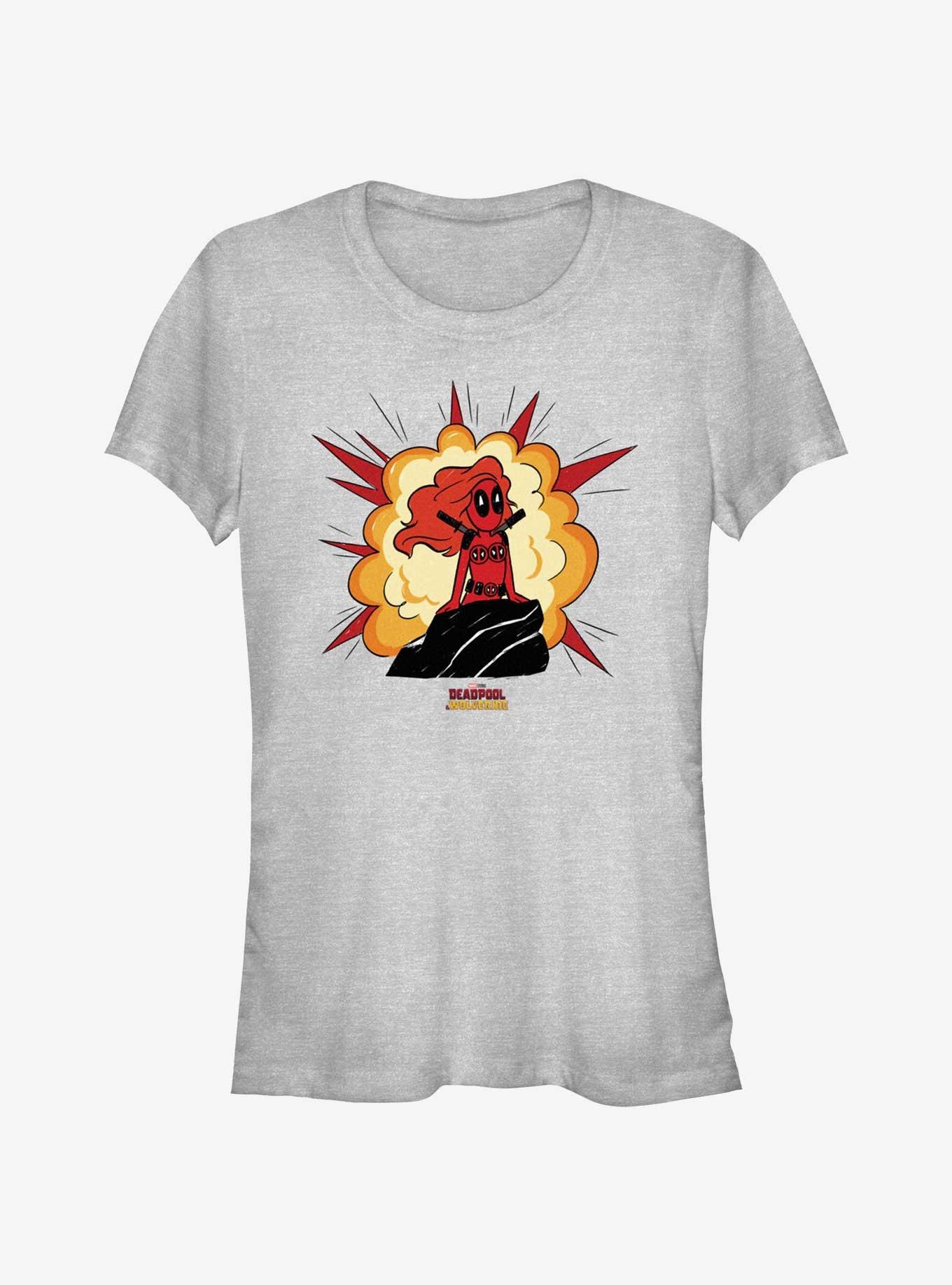 Marvel Deadpool & Wolverine Deadpool Mermaid Girls T-Shirt, ATH HTR, hi-res