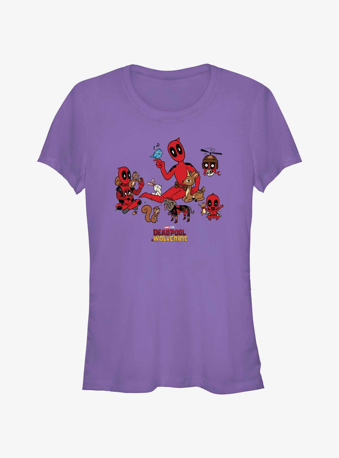 Marvel Deadpool & Wolverine Friend To All Girls T-Shirt, PURPLE, hi-res