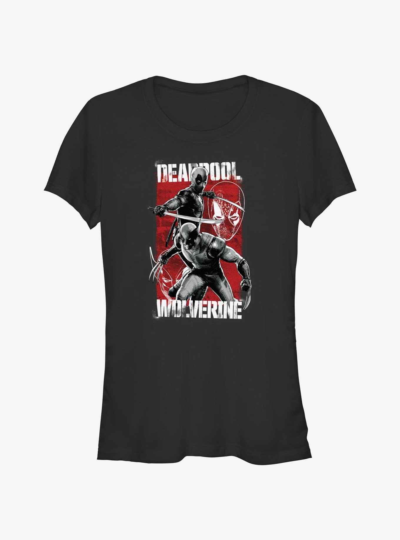 Marvel Deadpool & Wolverine Red Yellow Black Girls T-Shirt, , hi-res