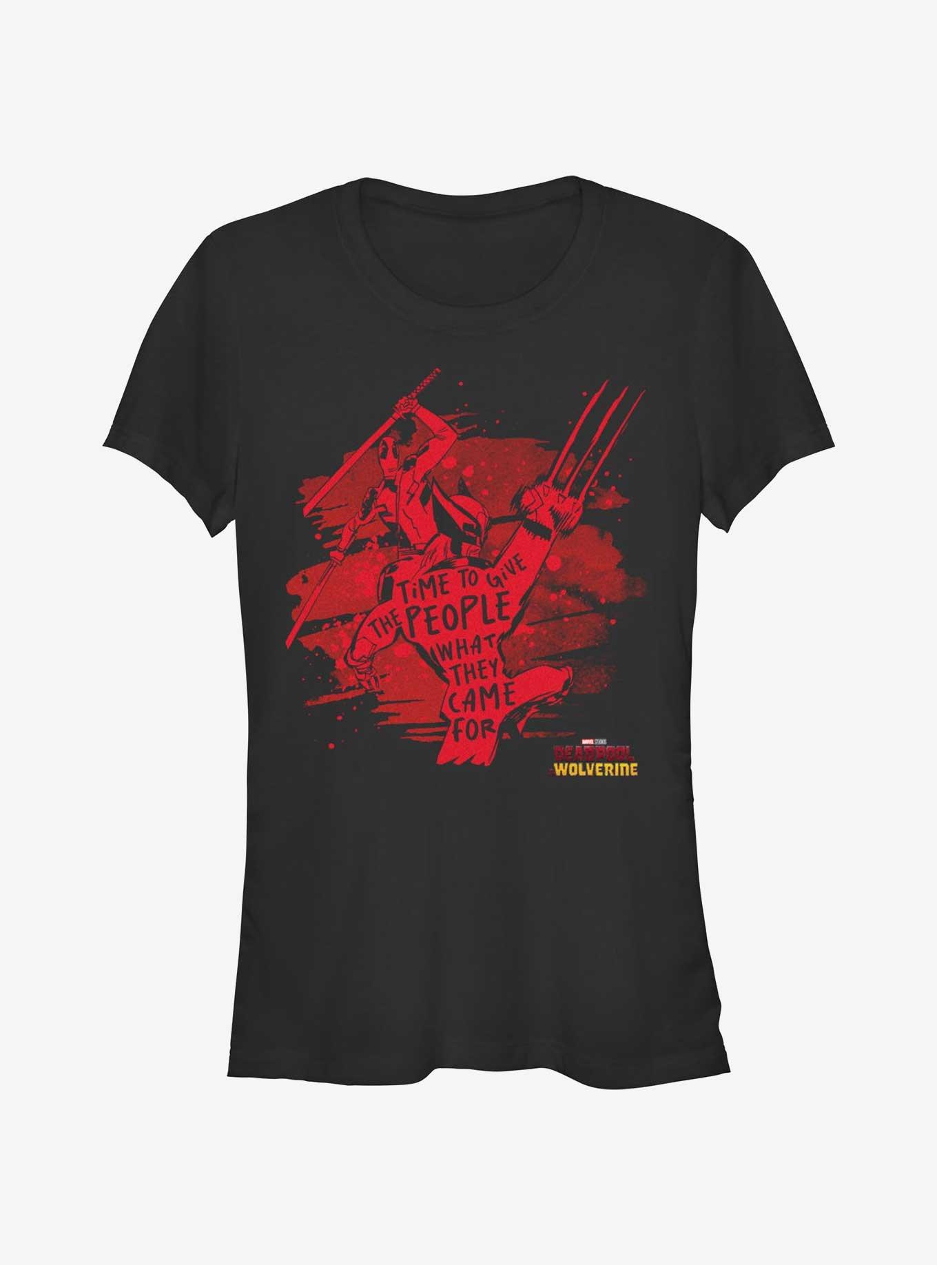 Marvel Deadpool & Wolverine Give The People What They Came For Girls T-Shirt