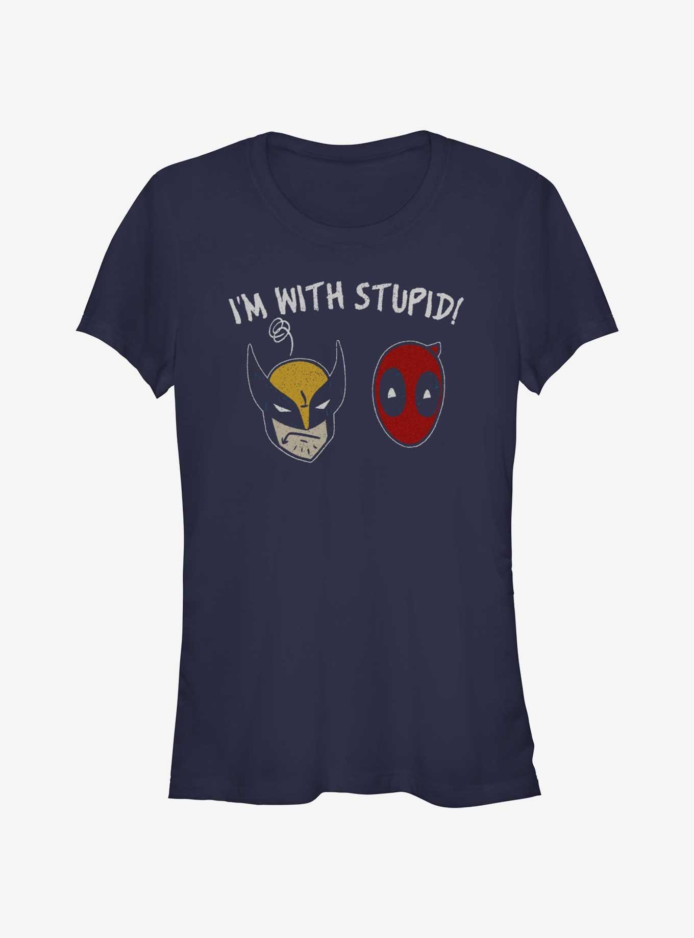 Marvel Deadpool & Wolverine I'm With Stupid Girls T-Shirt