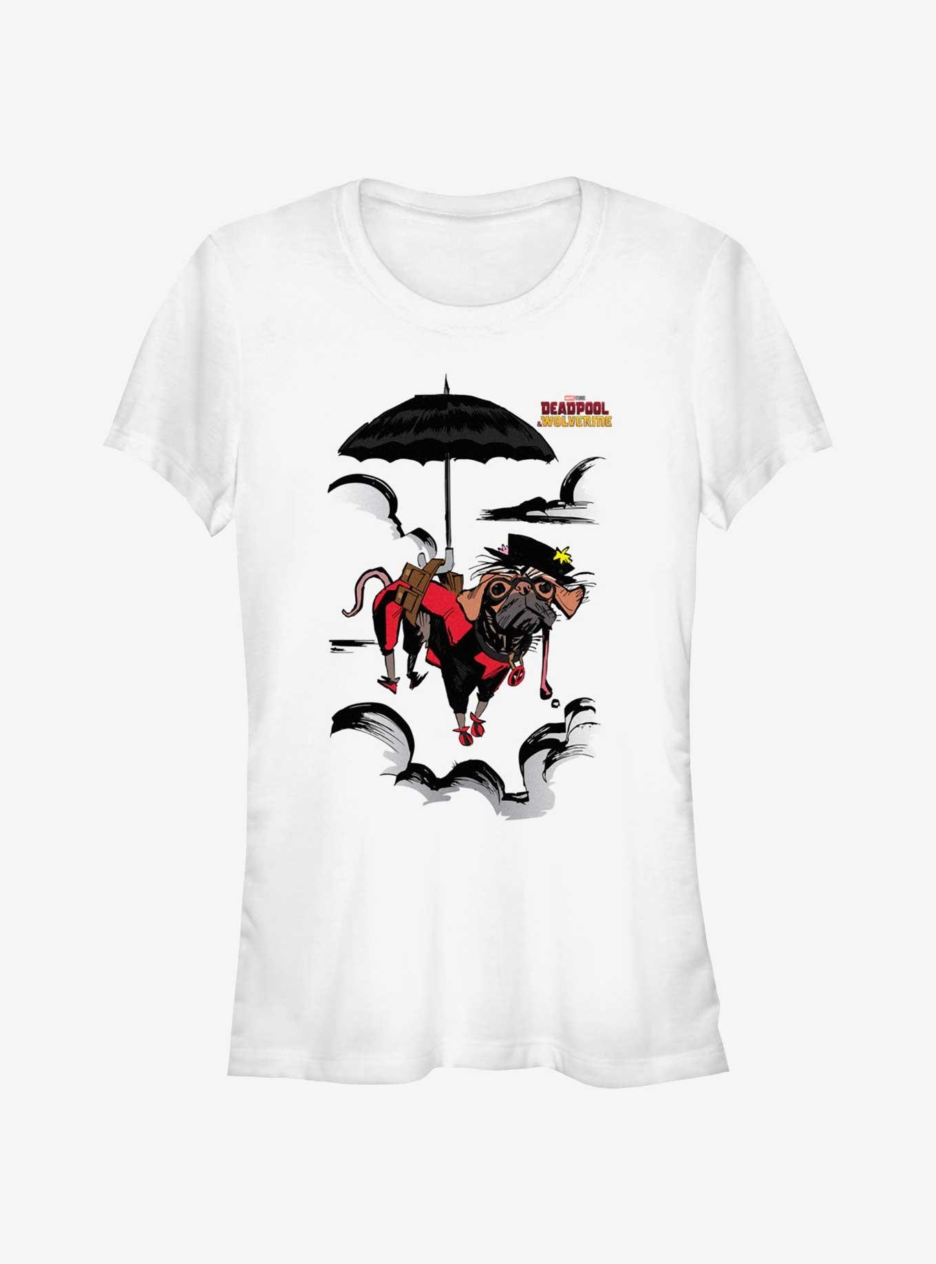 Marvel Deadpool & Wolverine Dogpool Puppins Cloud Girls T-Shirt