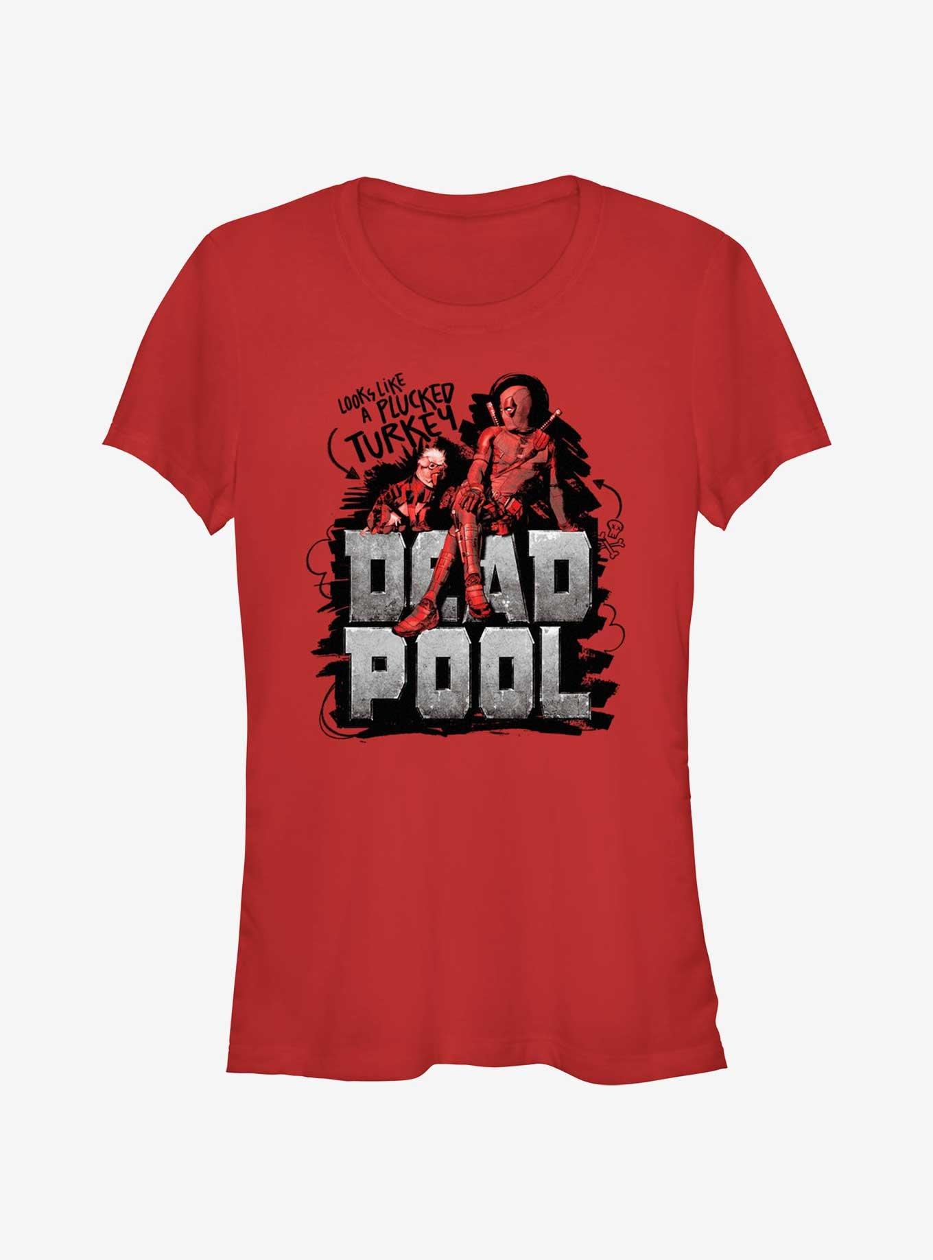 Marvel Deadpool & Wolverine Looks Like A Plucked Turkey Girls T-Shirt, , hi-res