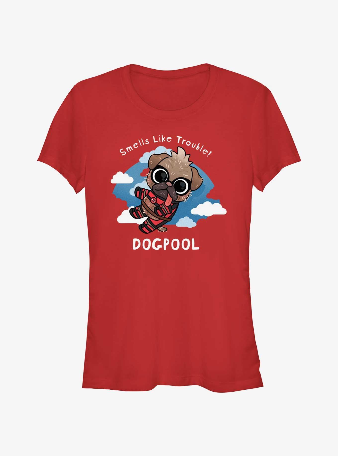 Marvel Deadpool & Wolverine Dogpool Smells Like Trouble Girls T-Shirt, , hi-res