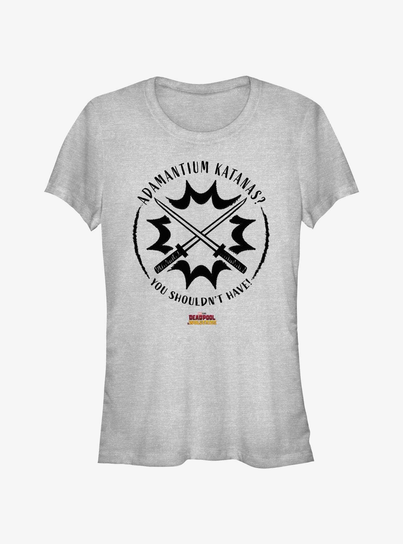 Marvel Deadpool & Wolverine Adamantium Katanas Girls T-Shirt, ATH HTR, hi-res