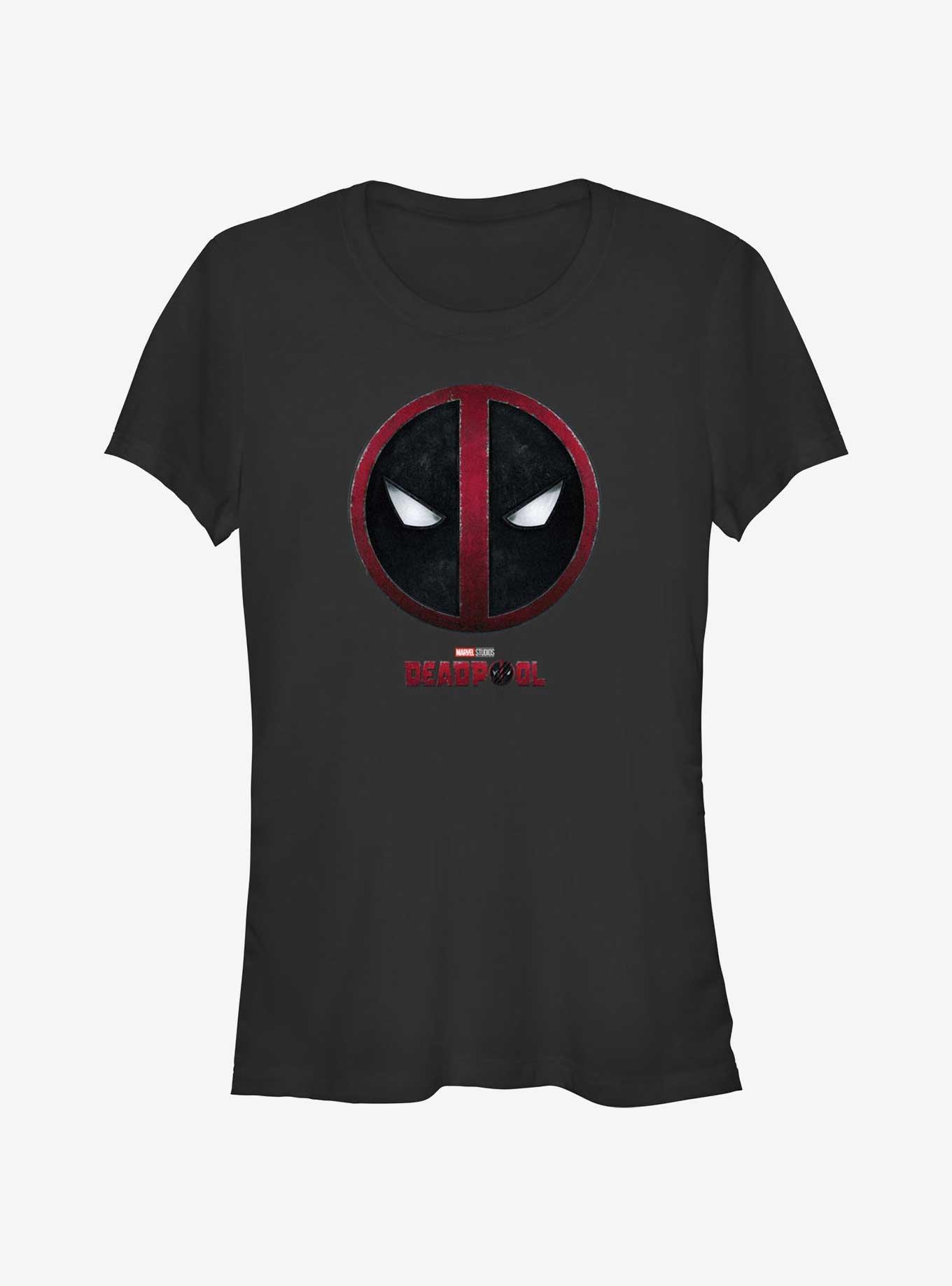 Marvel Deadpool & Wolverine Evil Eye Emblem Girls T-Shirt, BLACK, hi-res