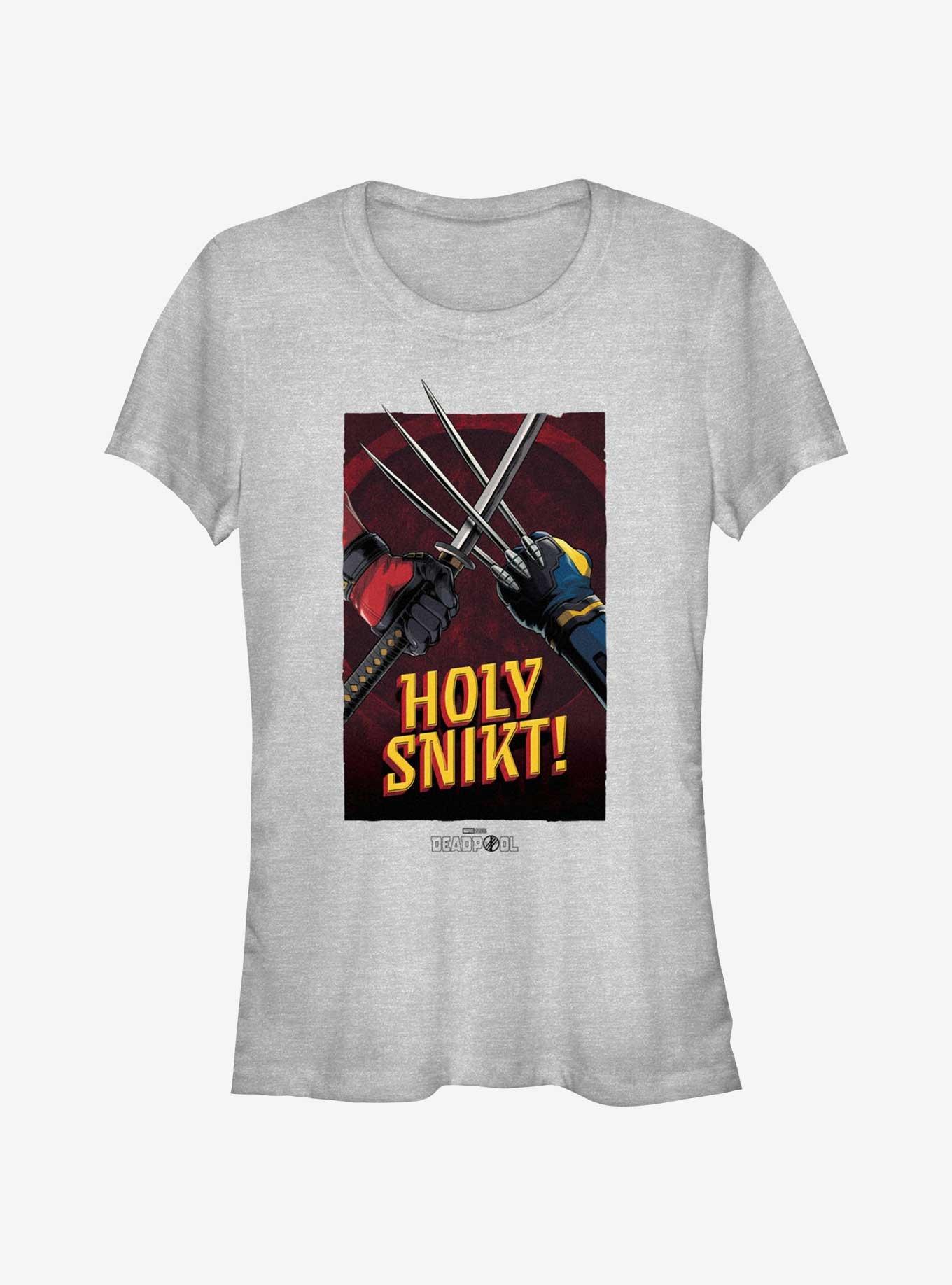 Marvel Deadpool & Wolverine Holy Snikt Poster Girls T-Shirt, ATH HTR, hi-res