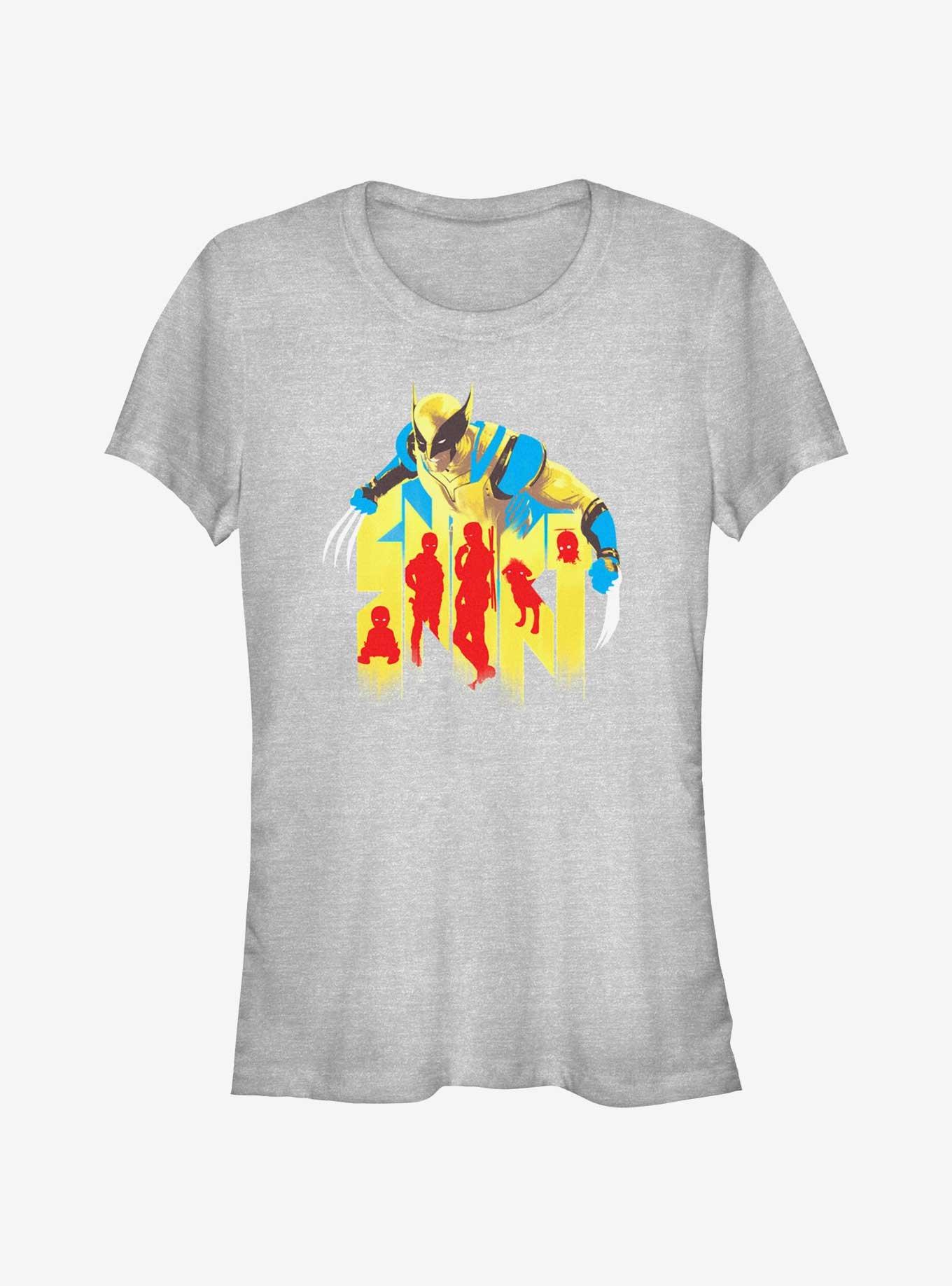 Marvel Deadpool & Wolverine Snikt Claws Out Multipool Girls T-Shirt