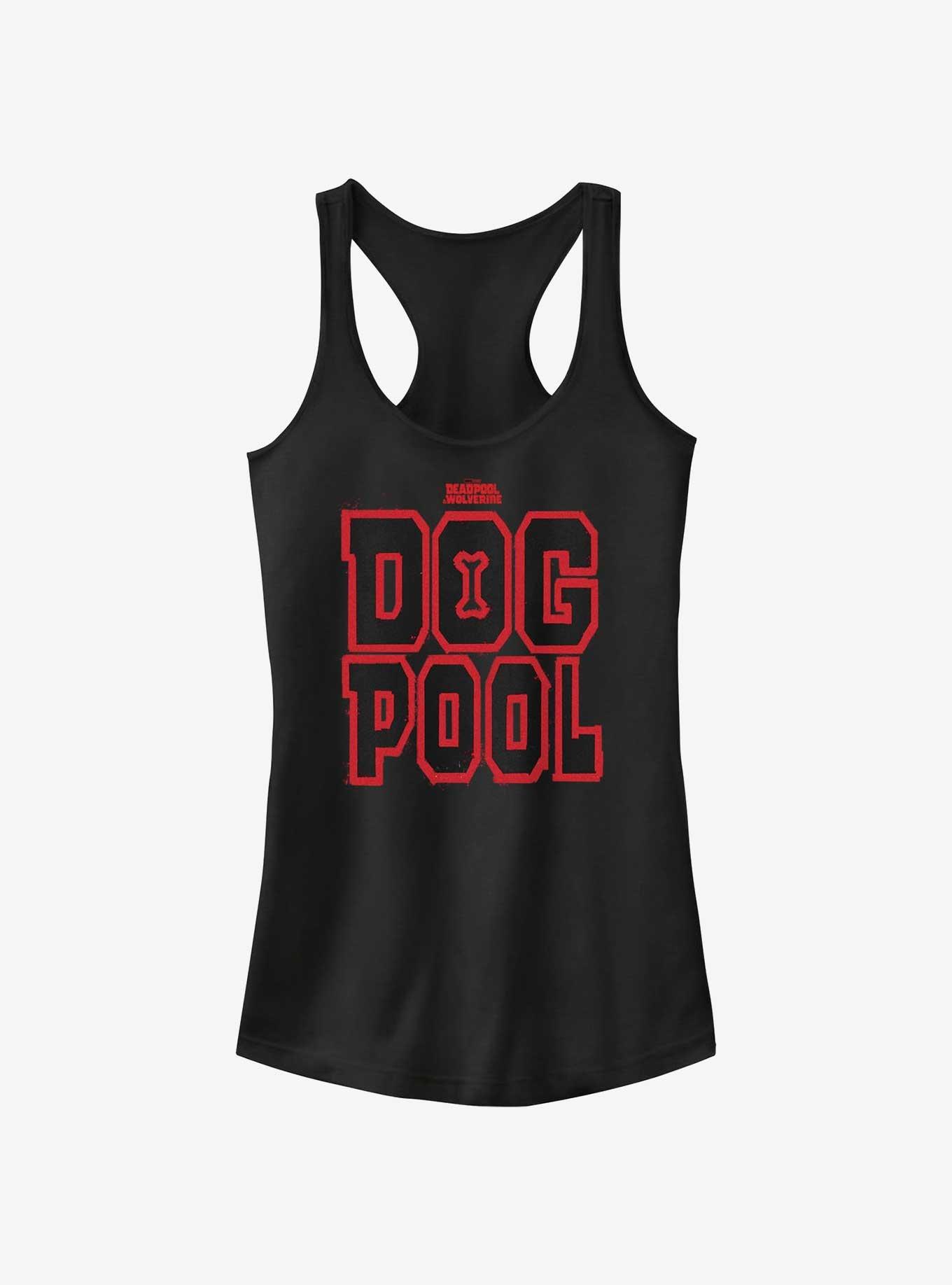 Marvel Deadpool & Wolverine Dogpool Letters Girls Tank, BLACK, hi-res