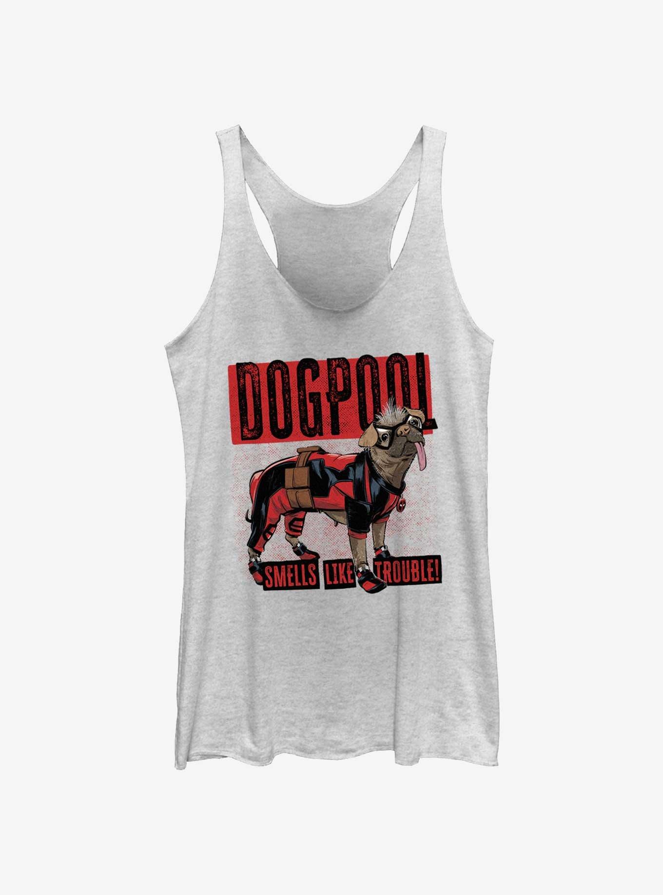 Marvel Deadpool & Wolverine Dogpool Trouble Girls Tank, WHITE HTR, hi-res