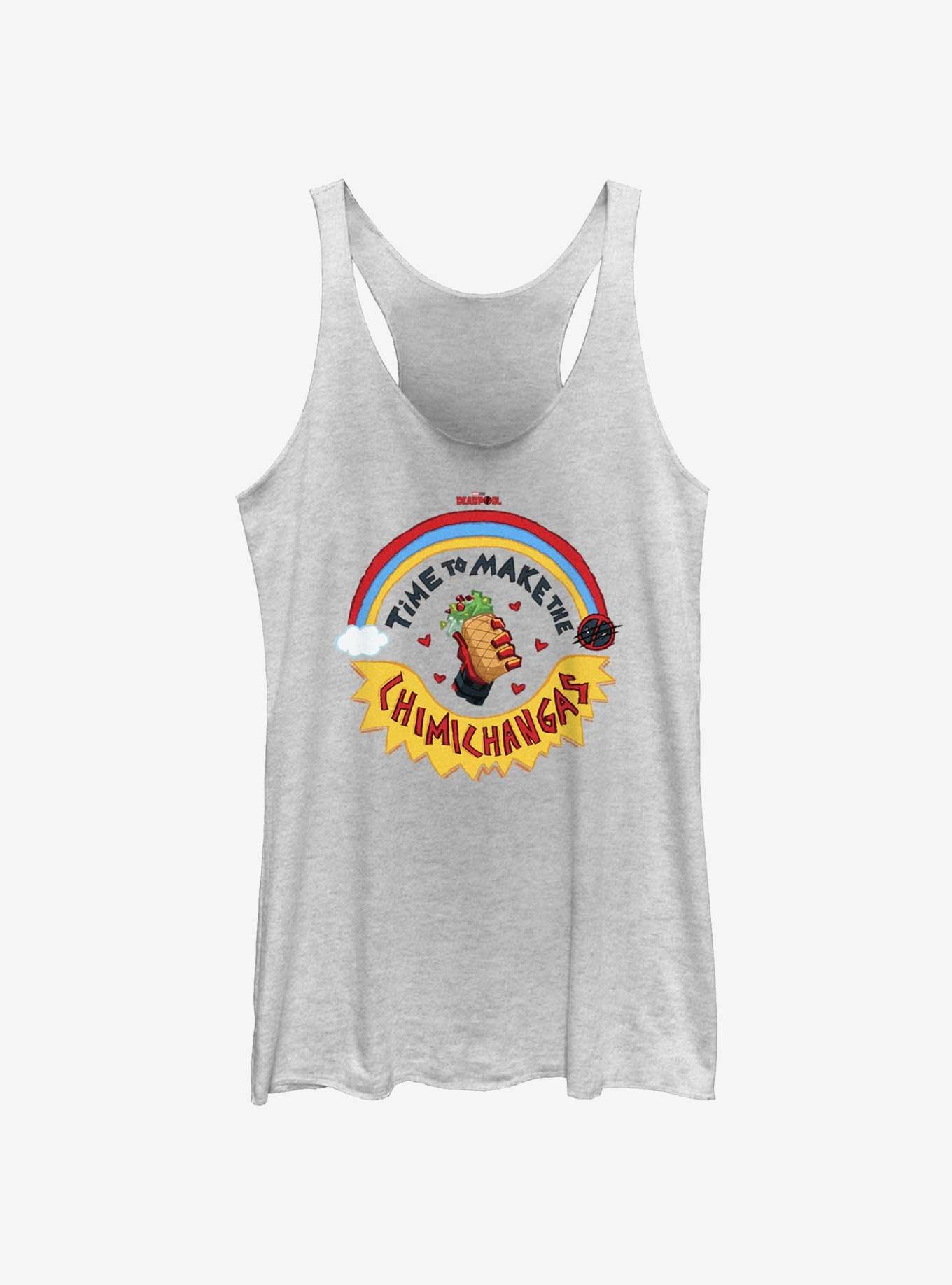 Marvel Deadpool & Wolverine Make The Chimichangas Girls Tank, WHITE HTR, hi-res