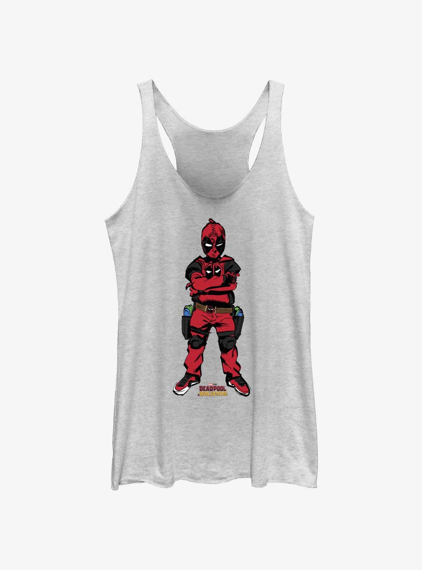 Marvel Deadpool & Wolverine I Am Kidpool Girls Tank, WHITE HTR, hi-res