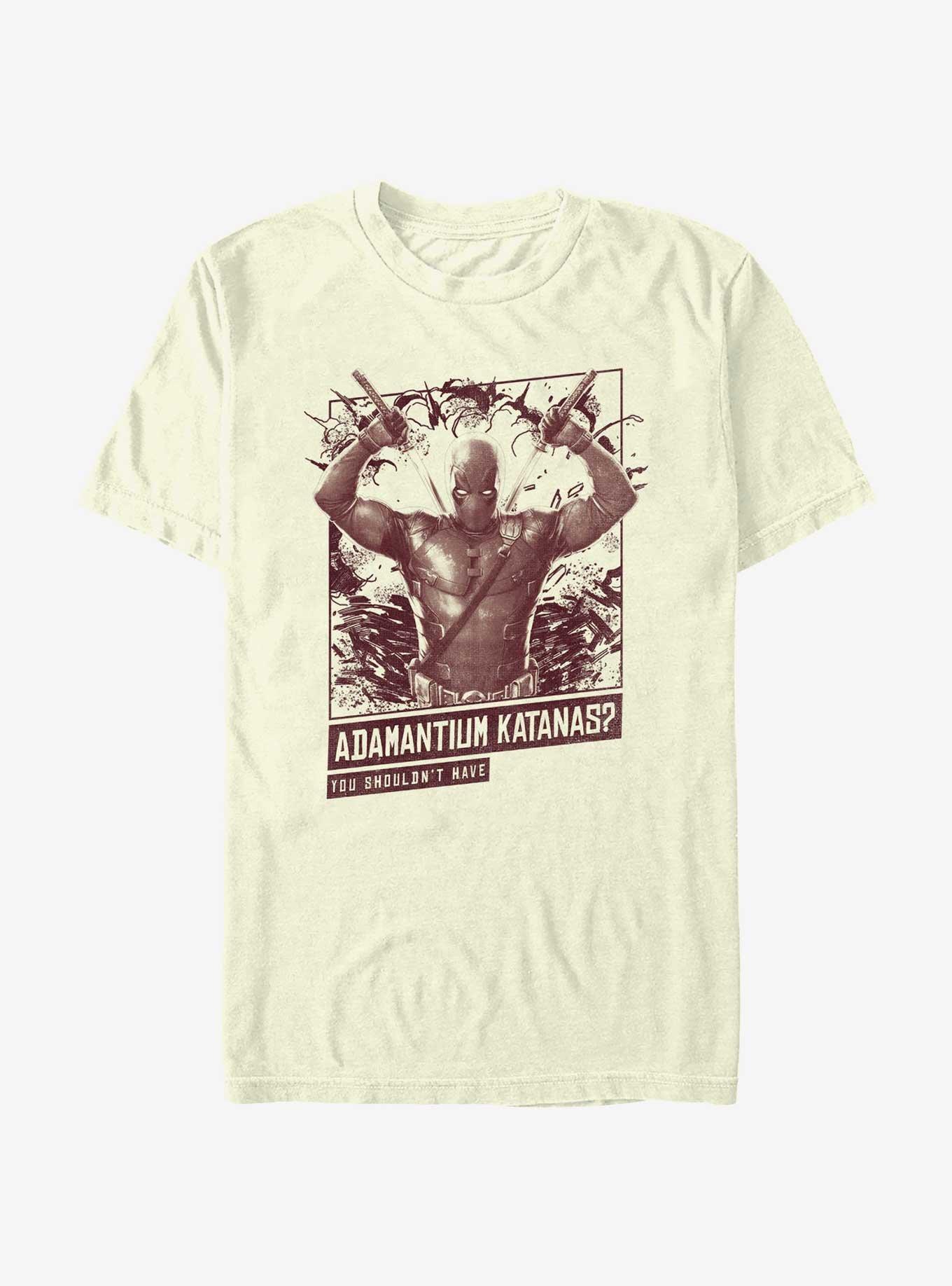 Marvel Deadpool & Wolverine Adamantium Katanas T-Shirt, NATURAL, hi-res