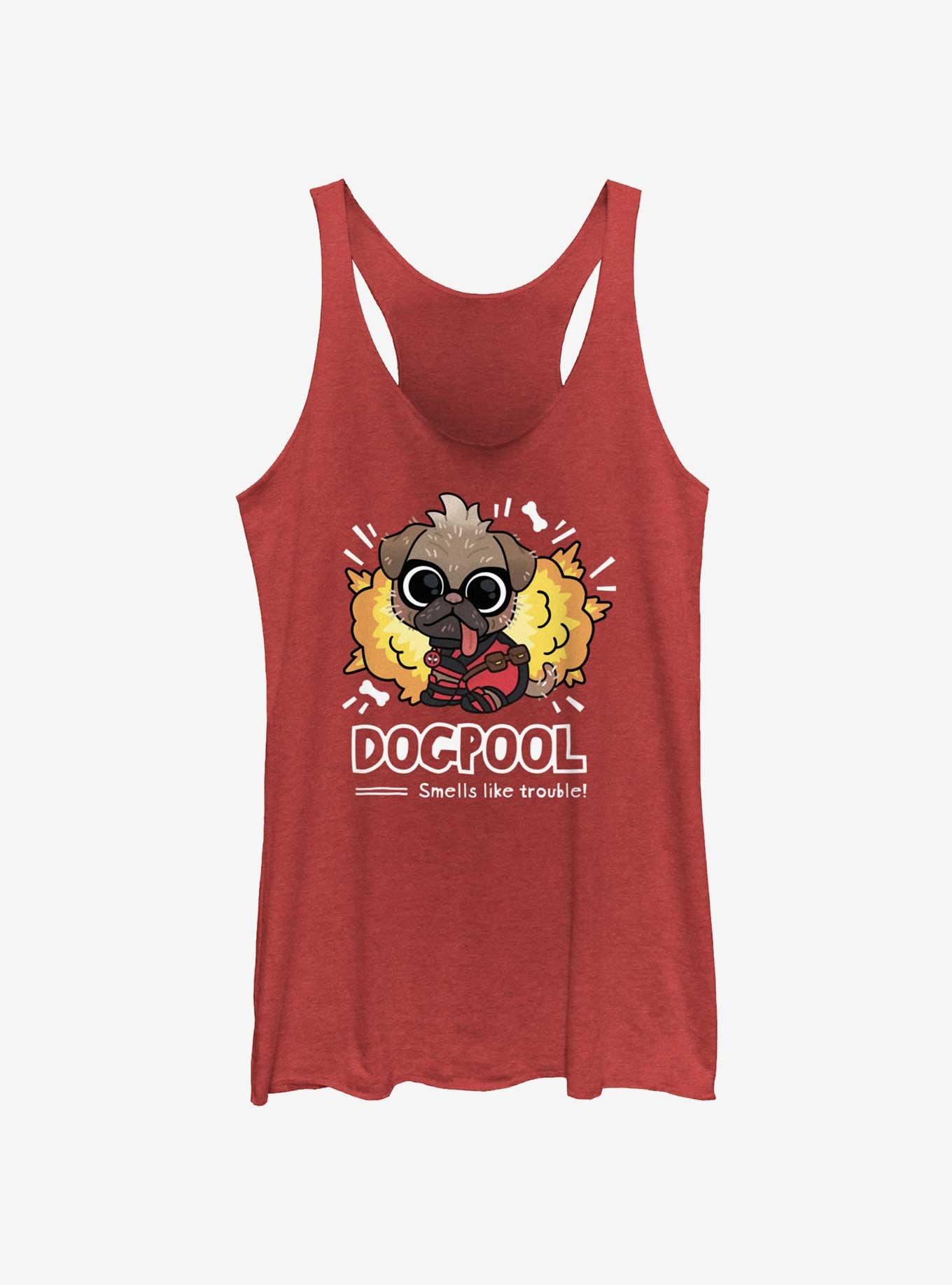 Marvel Deadpool & Wolverine Cute Dogpool Girls Tank, RED HTR, hi-res