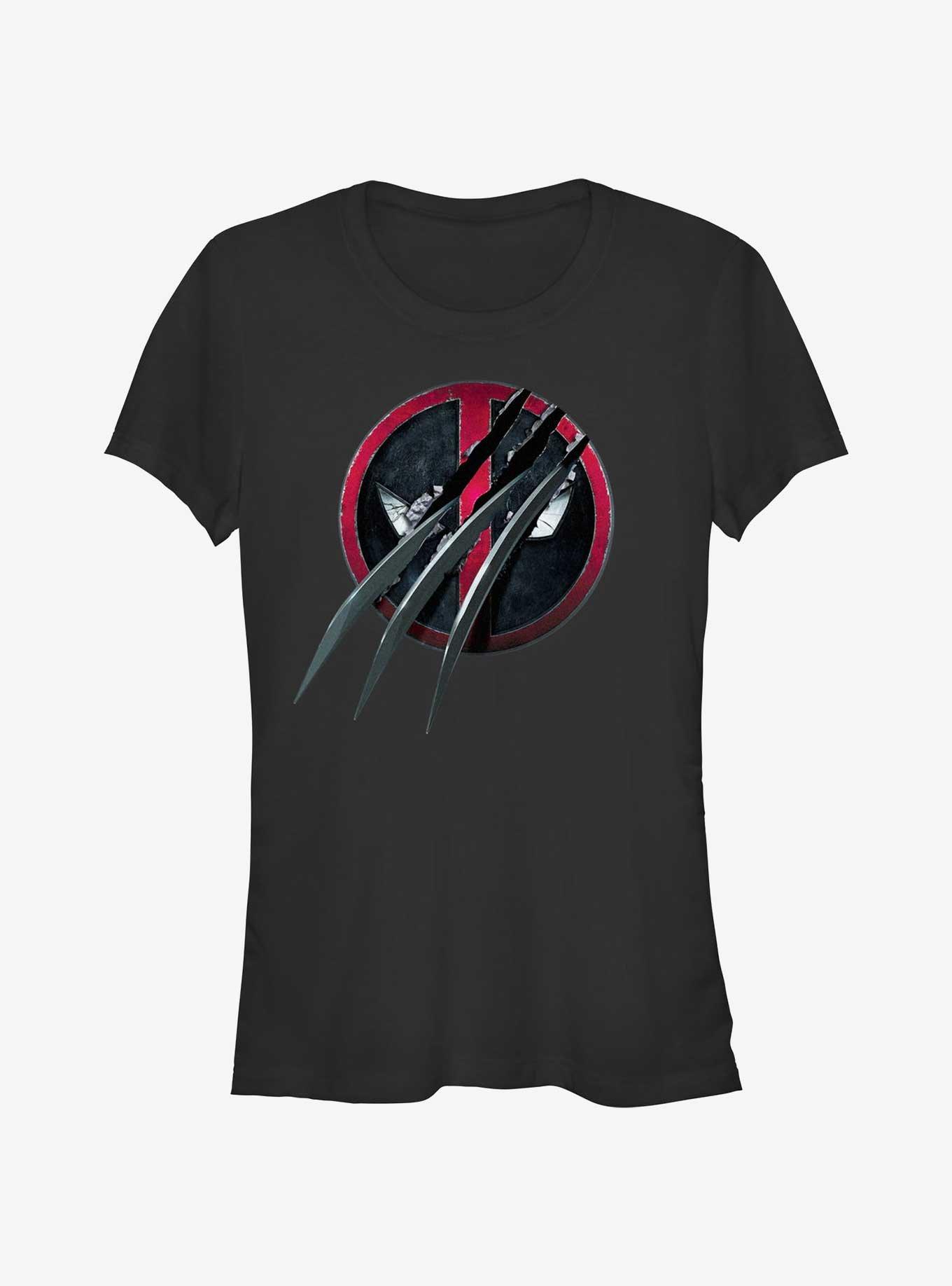 Marvel Deadpool & Wolverine Clawed Pool Girls T-Shirt, BLACK, hi-res