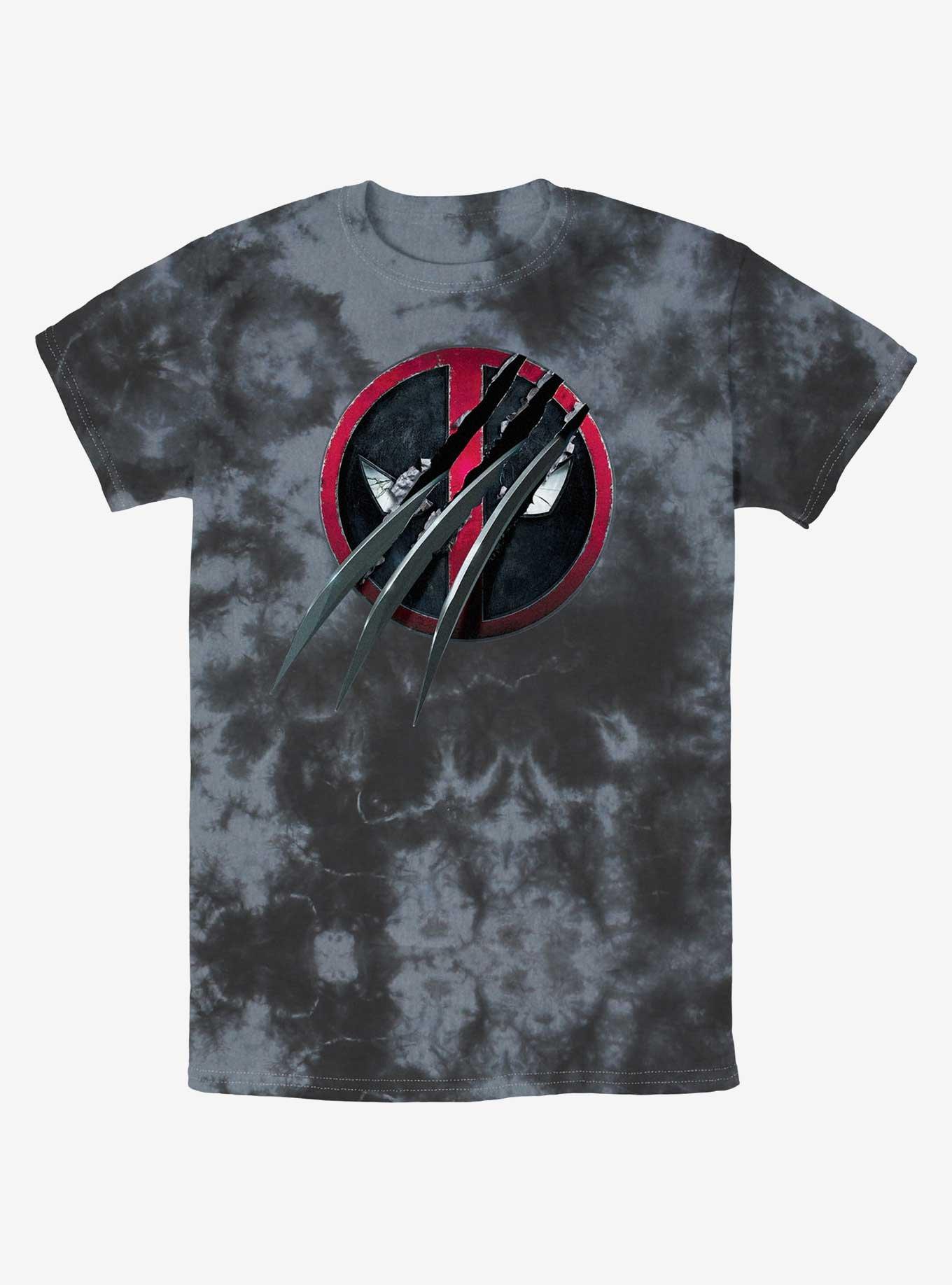 Marvel Deadpool & Wolverine Clawed Pool Tie-Dye T-Shirt