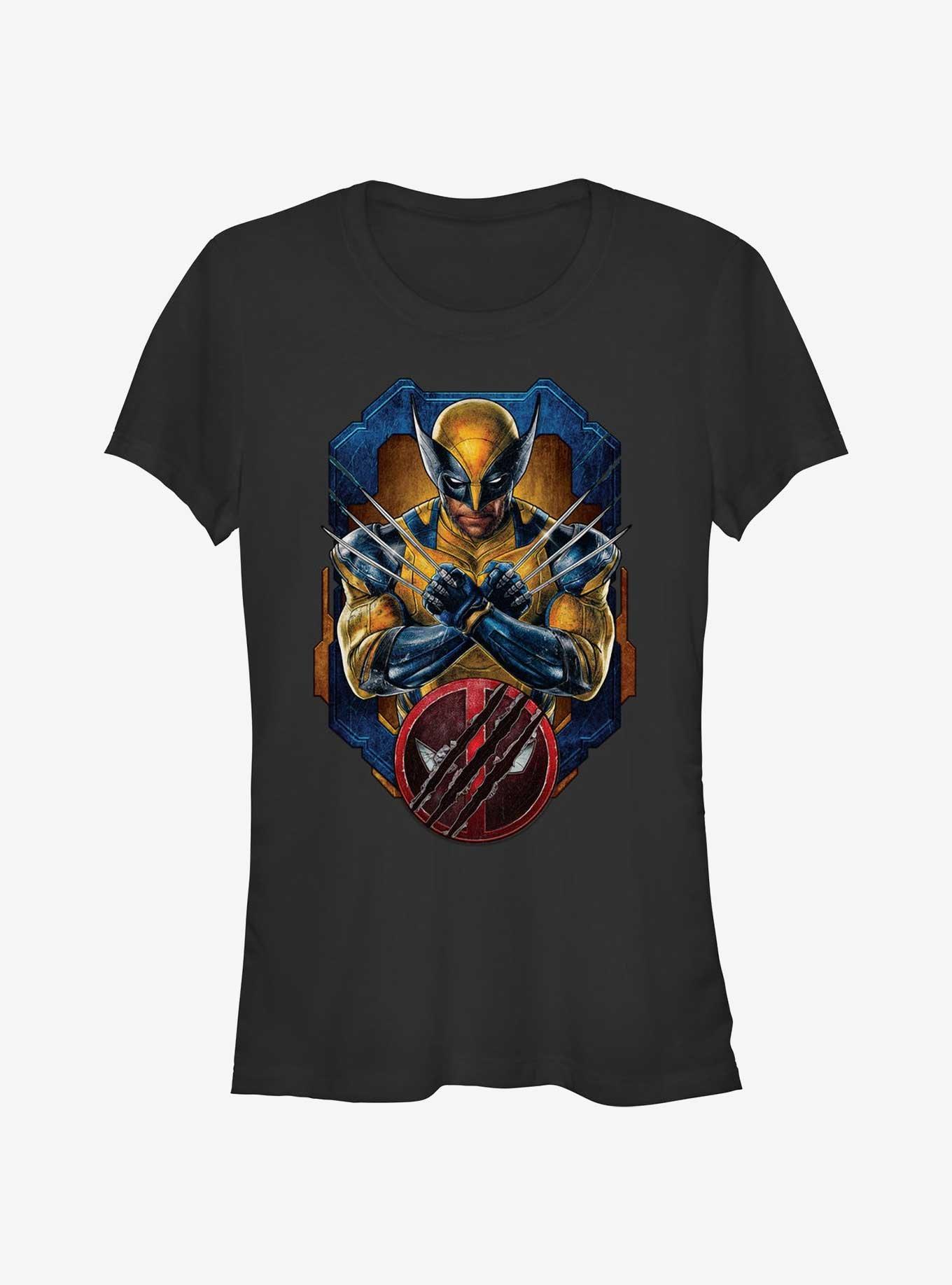 Marvel Deadpool & Wolverine Wolverine Pose Badge Girls T-Shirt, BLACK, hi-res