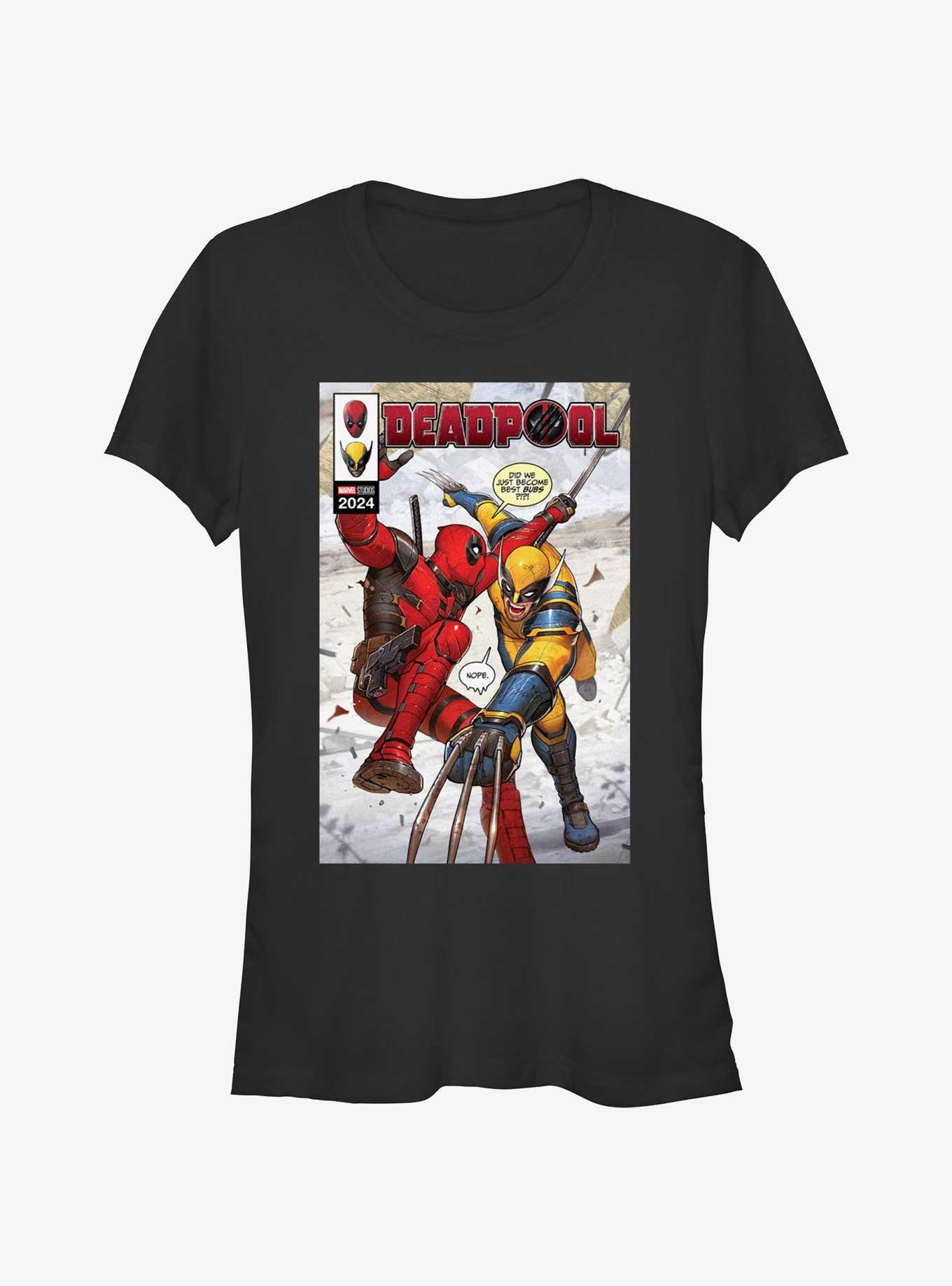 Marvel Deadpool & Wolverine Best Friends Comic Girls T-Shirt