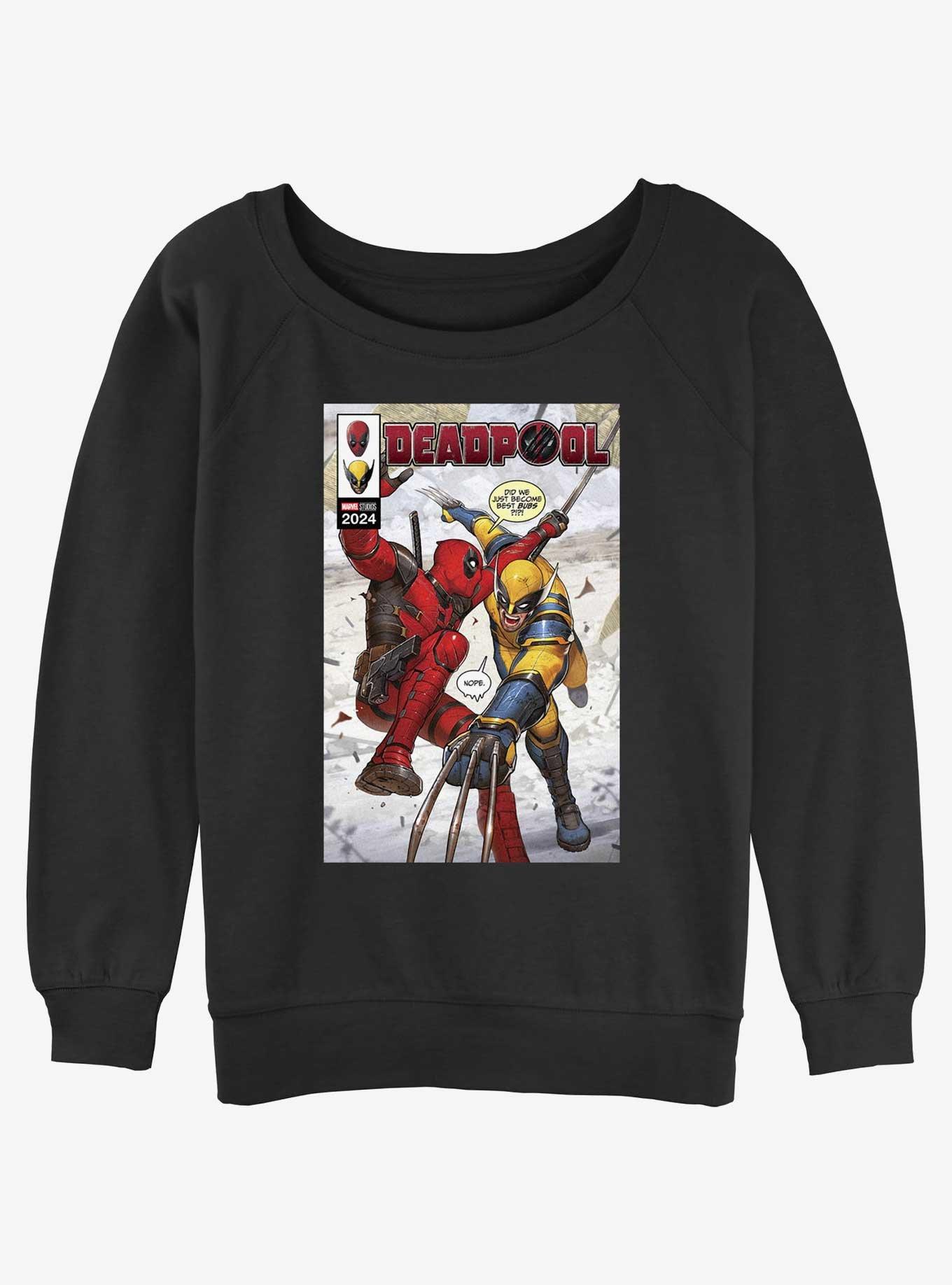 Marvel Deadpool & Wolverine Best Friends Comic Girls Slouchy Sweatshirt, , hi-res