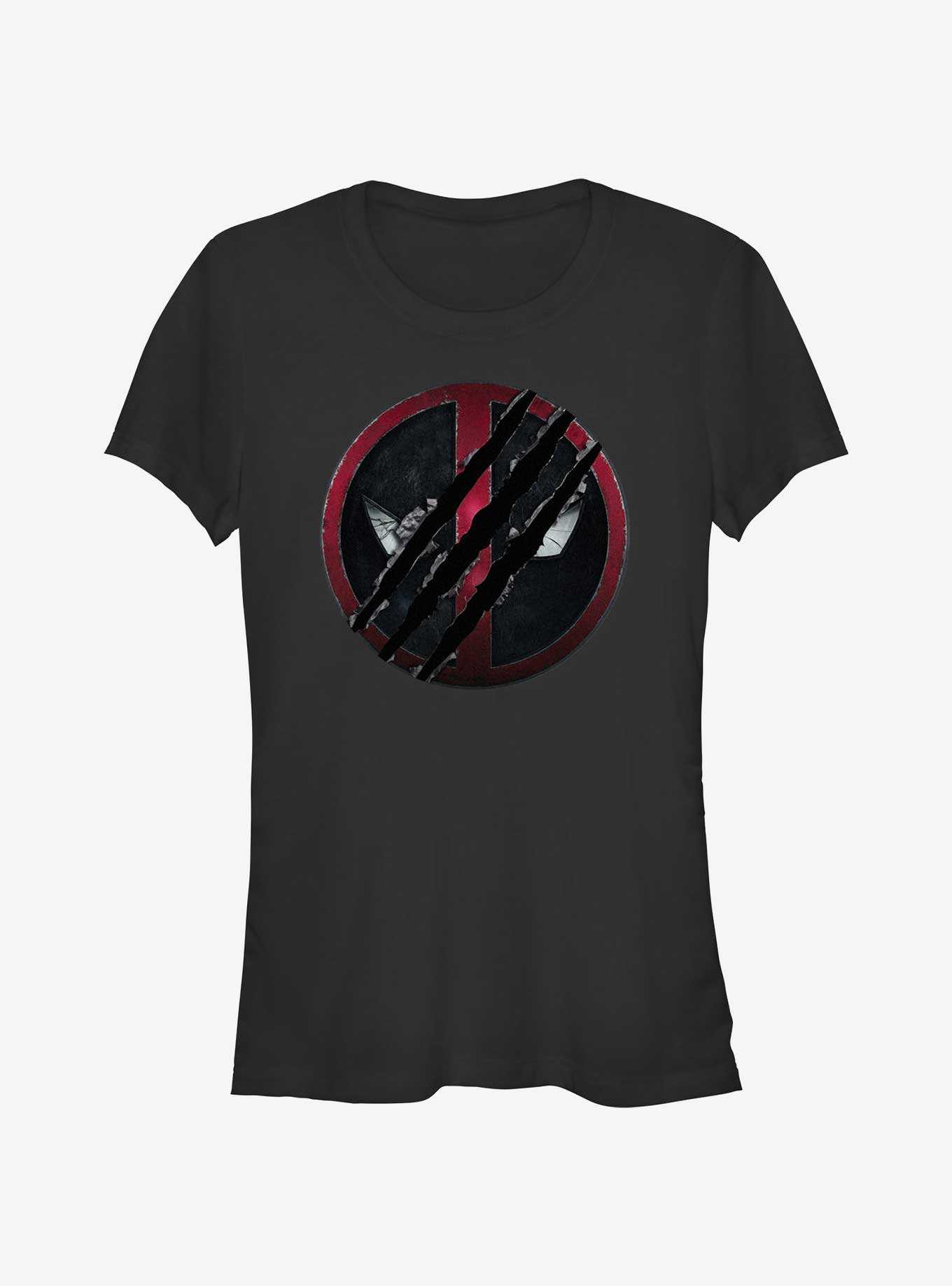 Marvel Deadpool & Wolverine Clawed Deadpool Emblem Girls T-Shirt, , hi-res