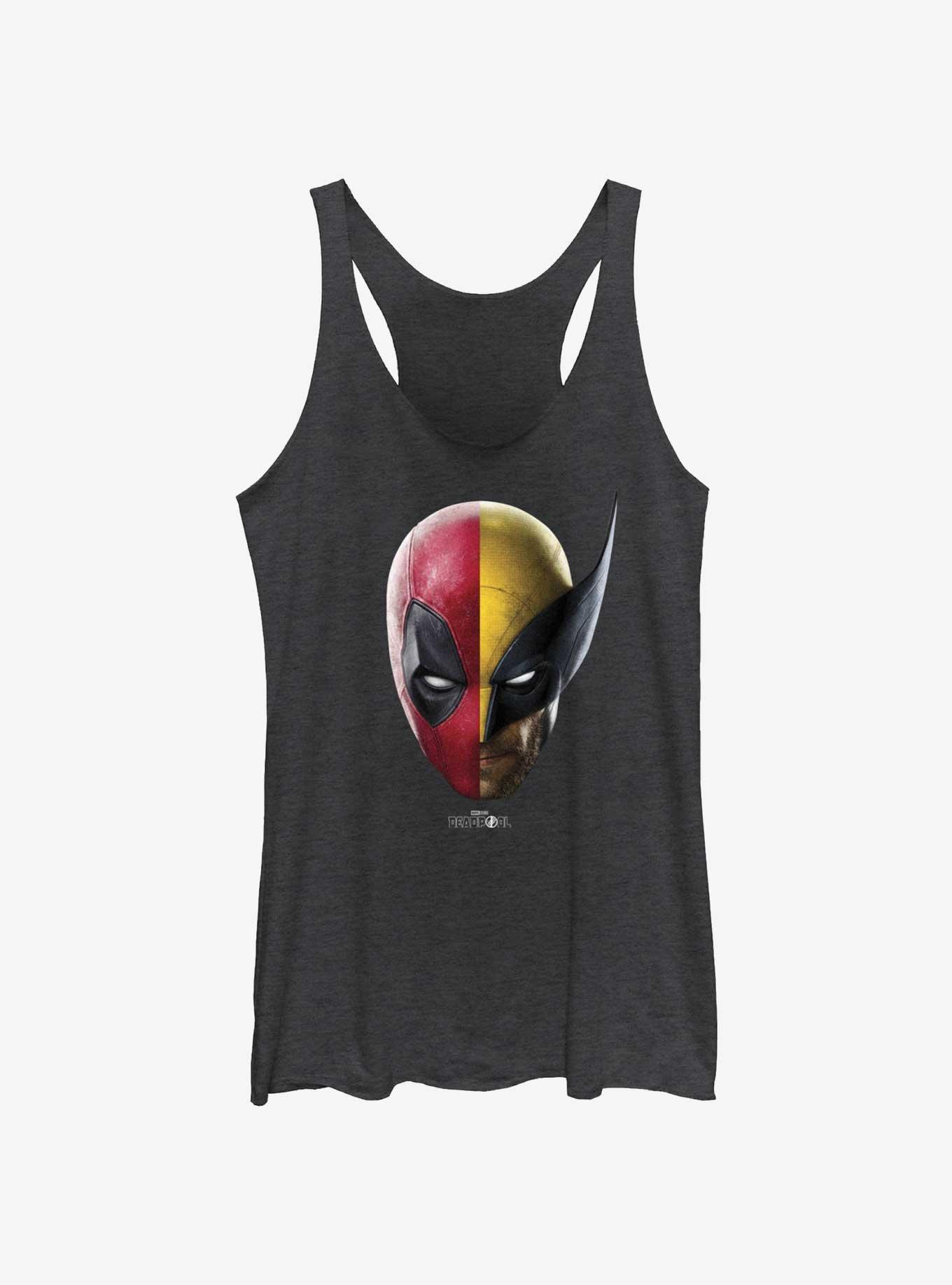Marvel Deadpool & Wolverine Half Half Portrait Girls Tank
