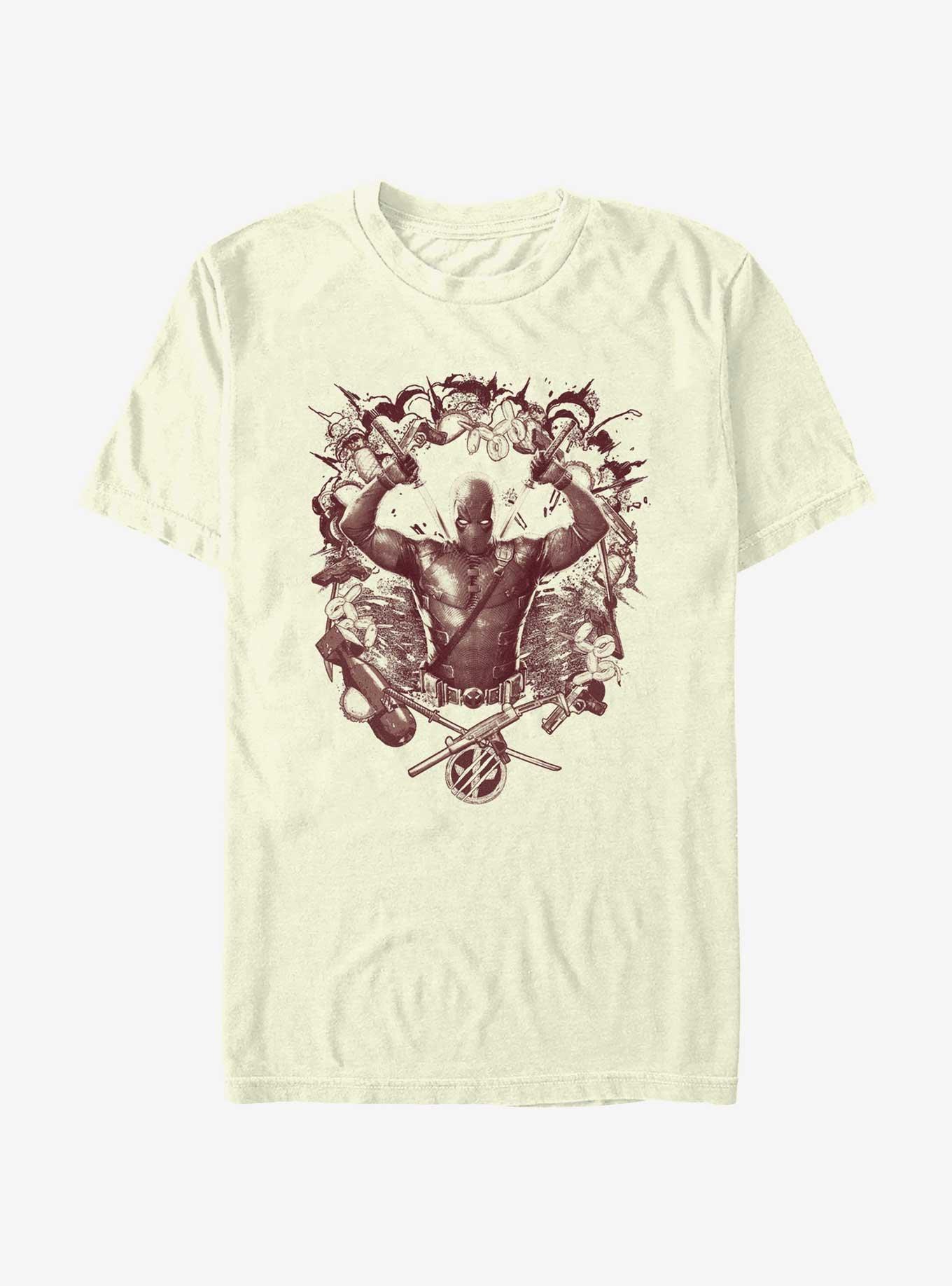 Marvel Deadpool & Wolverine Weapons Explosion T-Shirt
