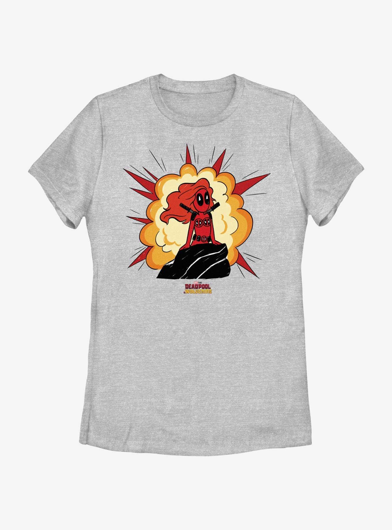 Marvel Deadpool & Wolverine Deadpool Mermaid Womens T-Shirt, ATH HTR, hi-res