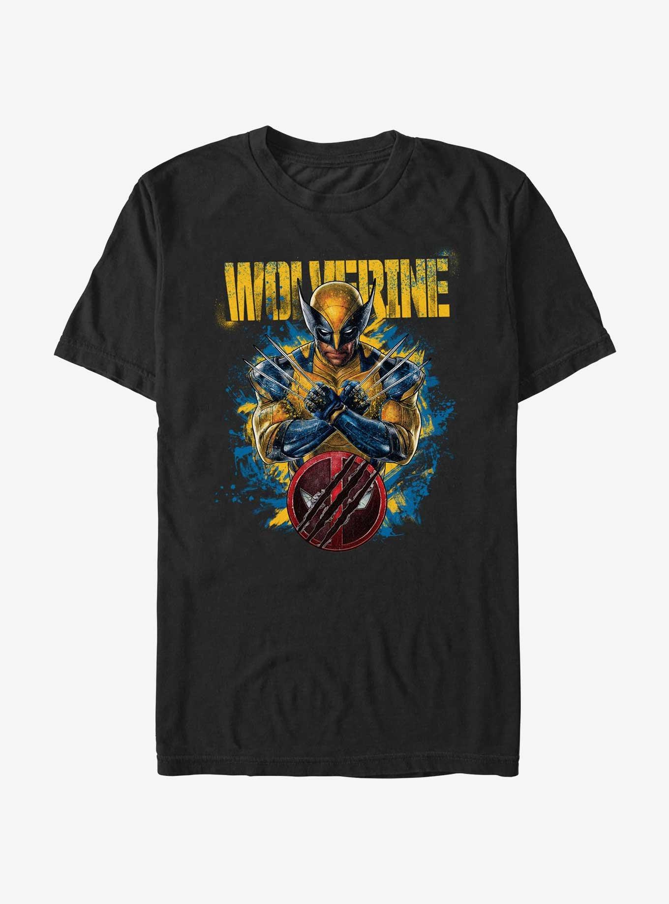 Marvel Deadpool & Wolverine Paint Dump Wolverine T-Shirt, BLACK, hi-res