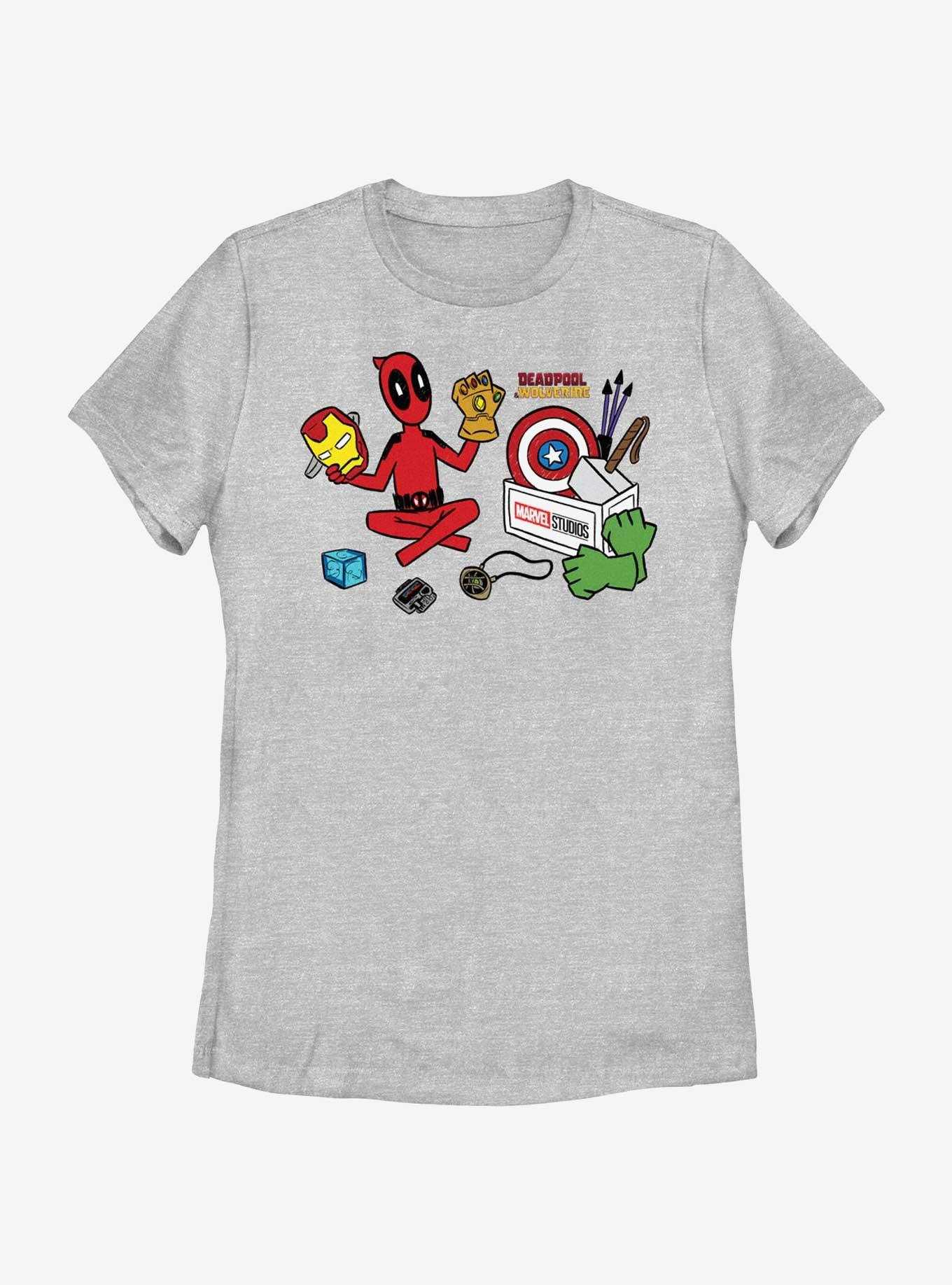 Marvel Deadpool & Wolverine Avengers Things Womens T-Shirt, ATH HTR, hi-res