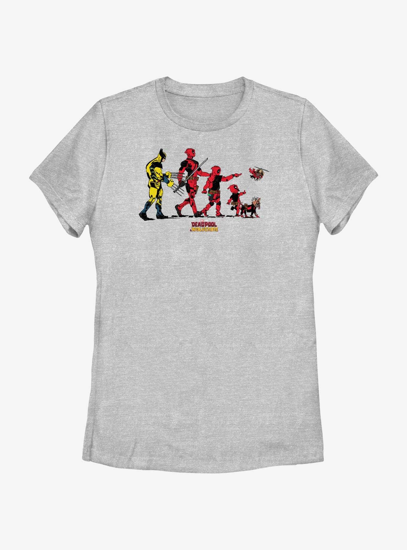 Marvel Deadpool & Wolverine Walk Street Womens T-Shirt, ATH HTR, hi-res