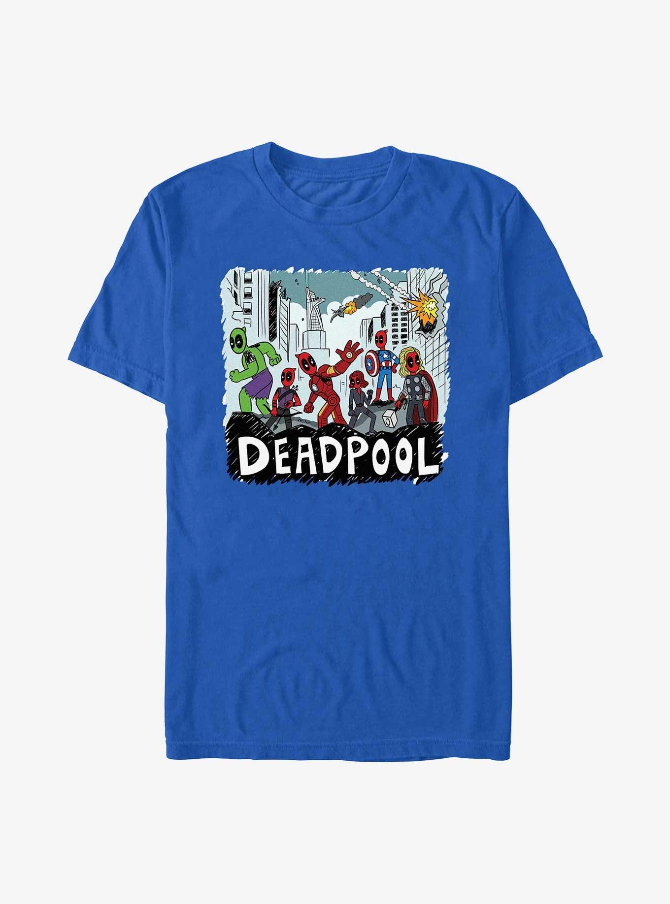 Marvel Deadpool & Wolverine Team Deadpool Avengers T-Shirt, , hi-res