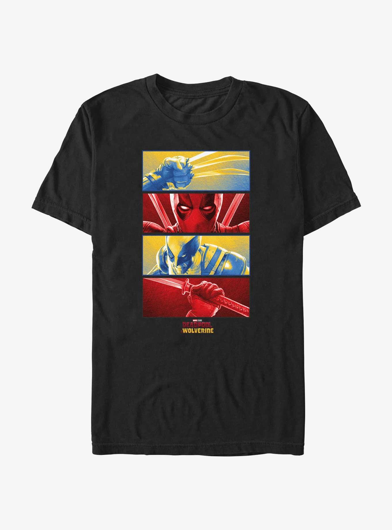 Marvel Deadpool & Wolverine Panel Of Bubs T-Shirt, BLACK, hi-res