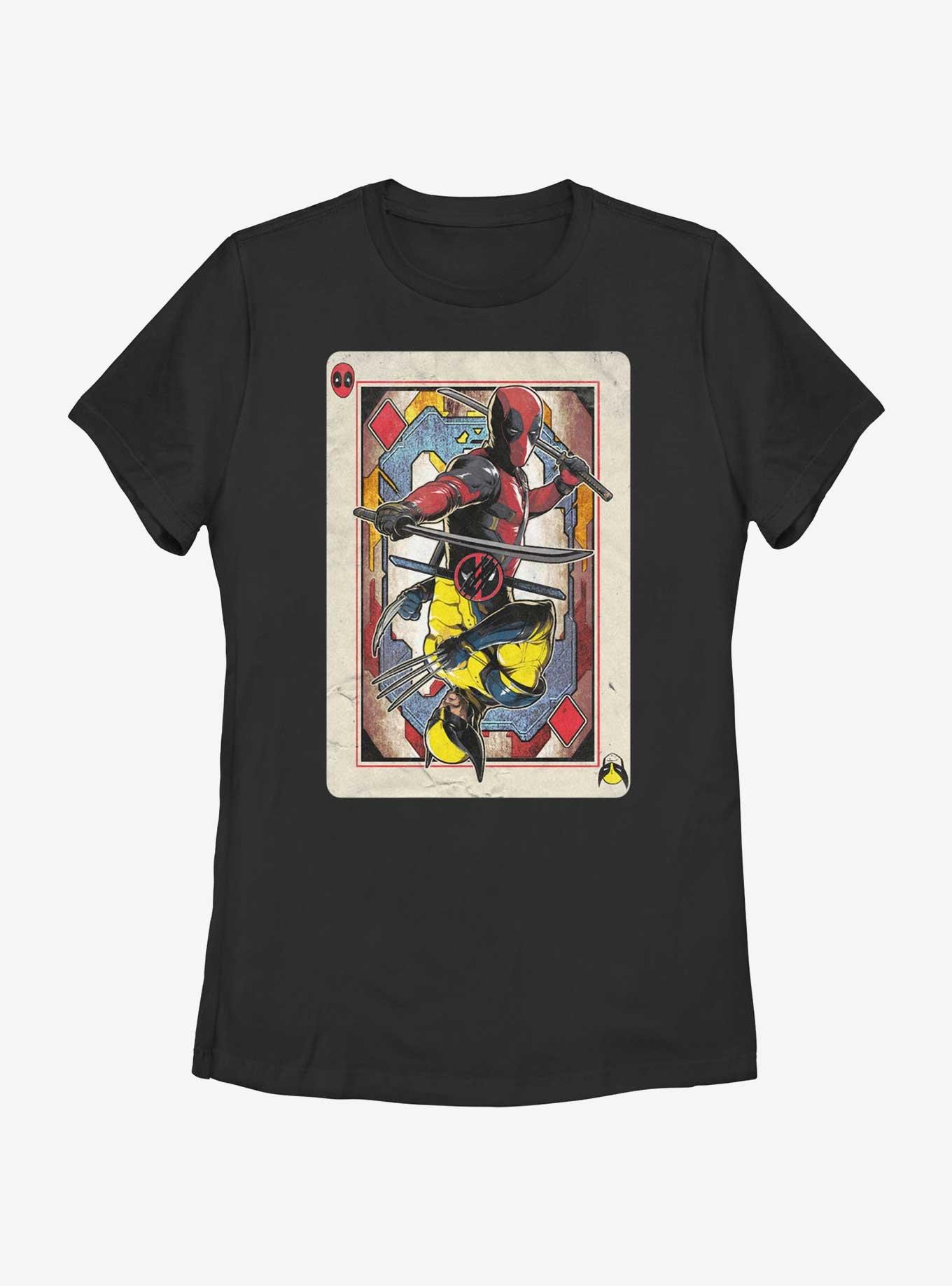 Marvel Deadpool & Wolverine Cardpool Womens T-Shirt, BLACK, hi-res