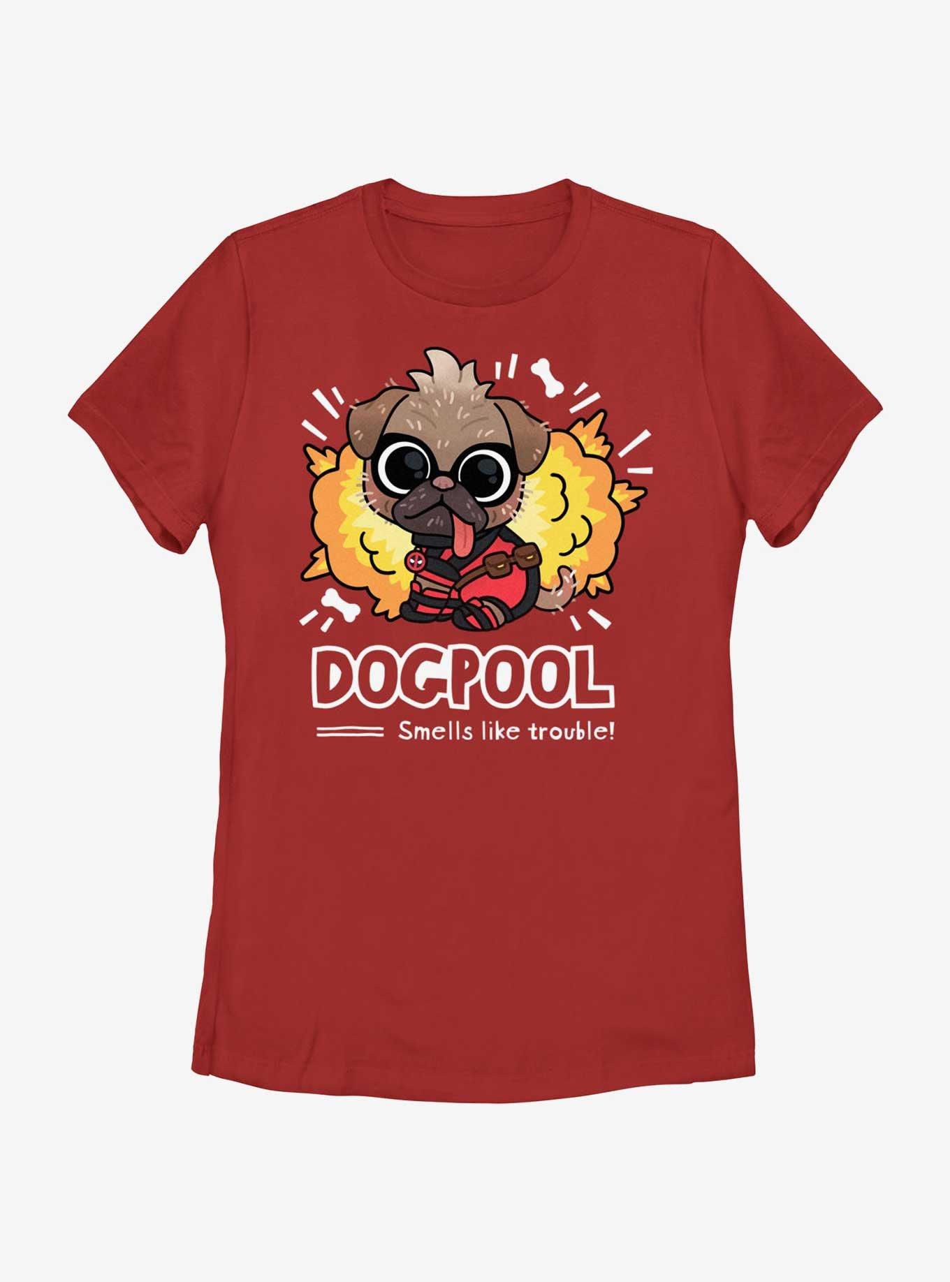 Marvel Deadpool & Wolverine Cute Dogpool Womens T-Shirt, RED, hi-res