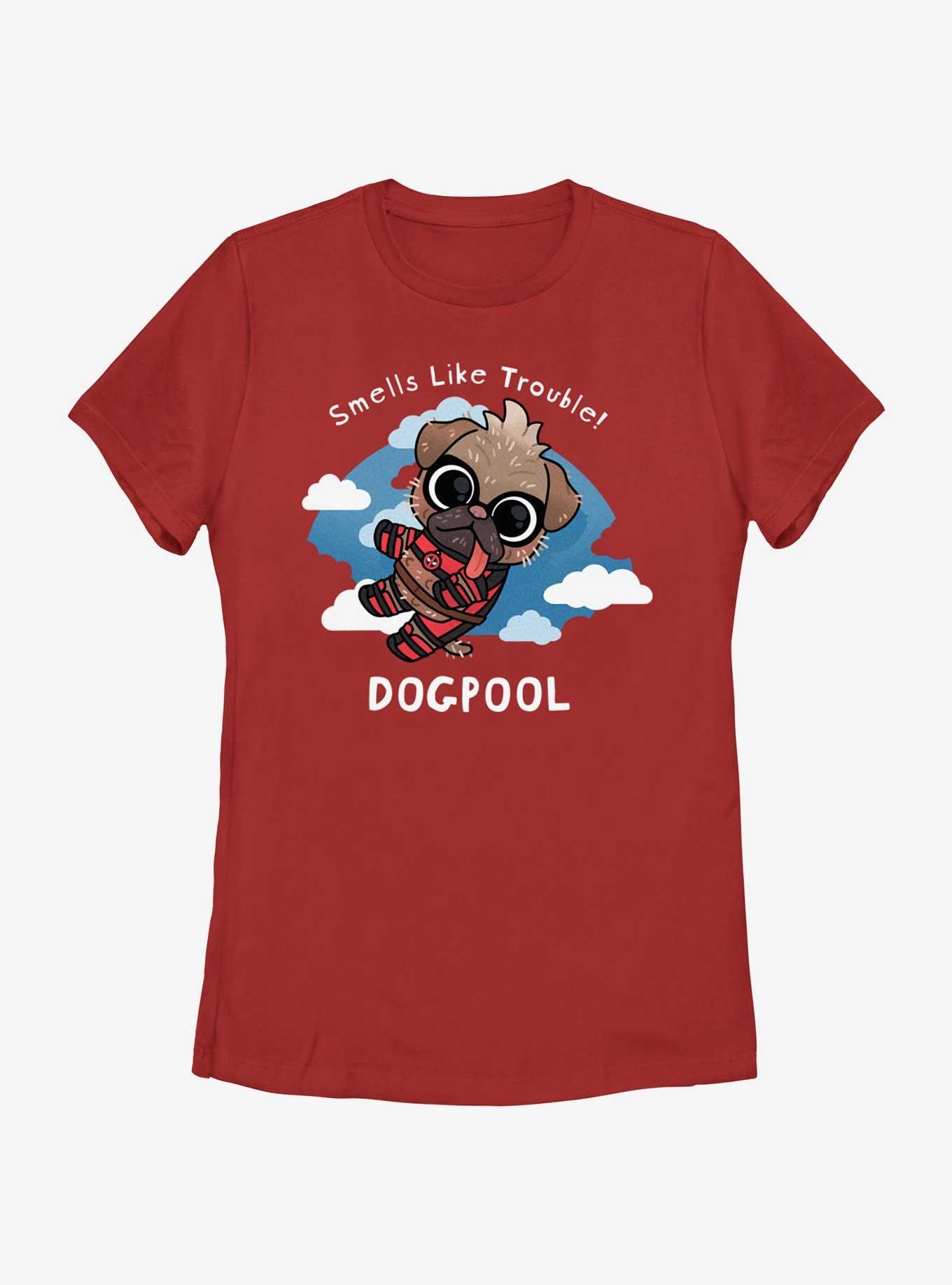 Marvel Deadpool & Wolverine Dogpool Smells Like Trouble Womens T-Shirt, , hi-res