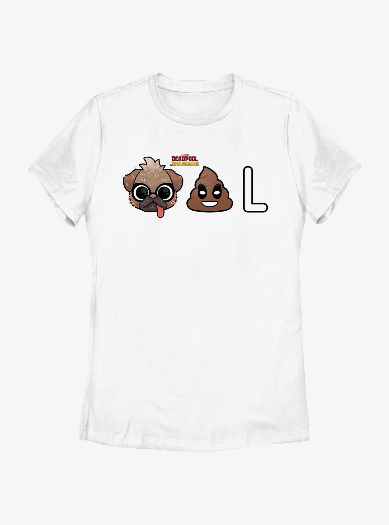 Marvel Deadpool & Wolverine Dogpool Emojis Womens T-Shirt, , hi-res