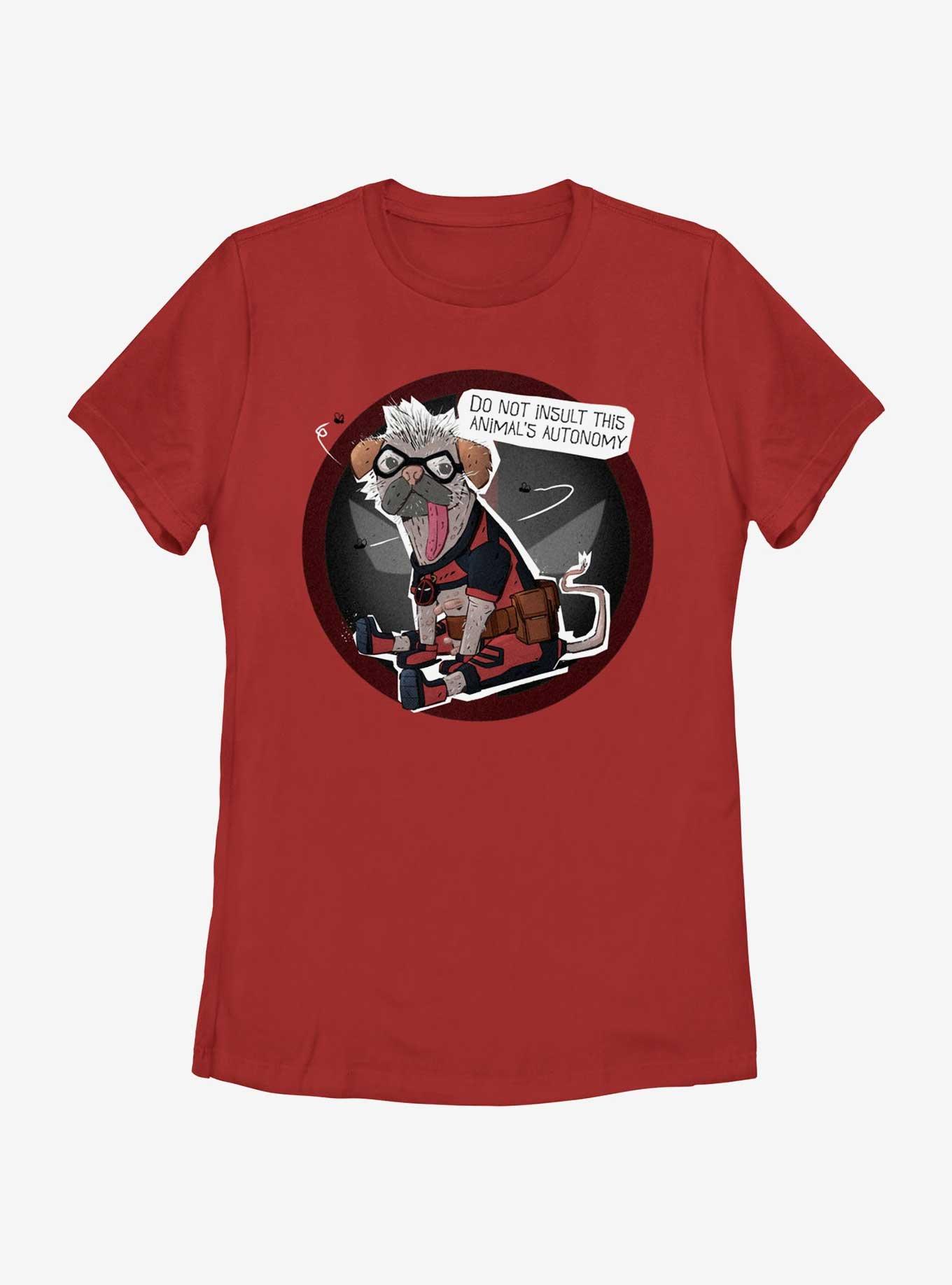 Marvel Deadpool & Wolverine Dogpool Autonomy Womens T-Shirt, RED, hi-res