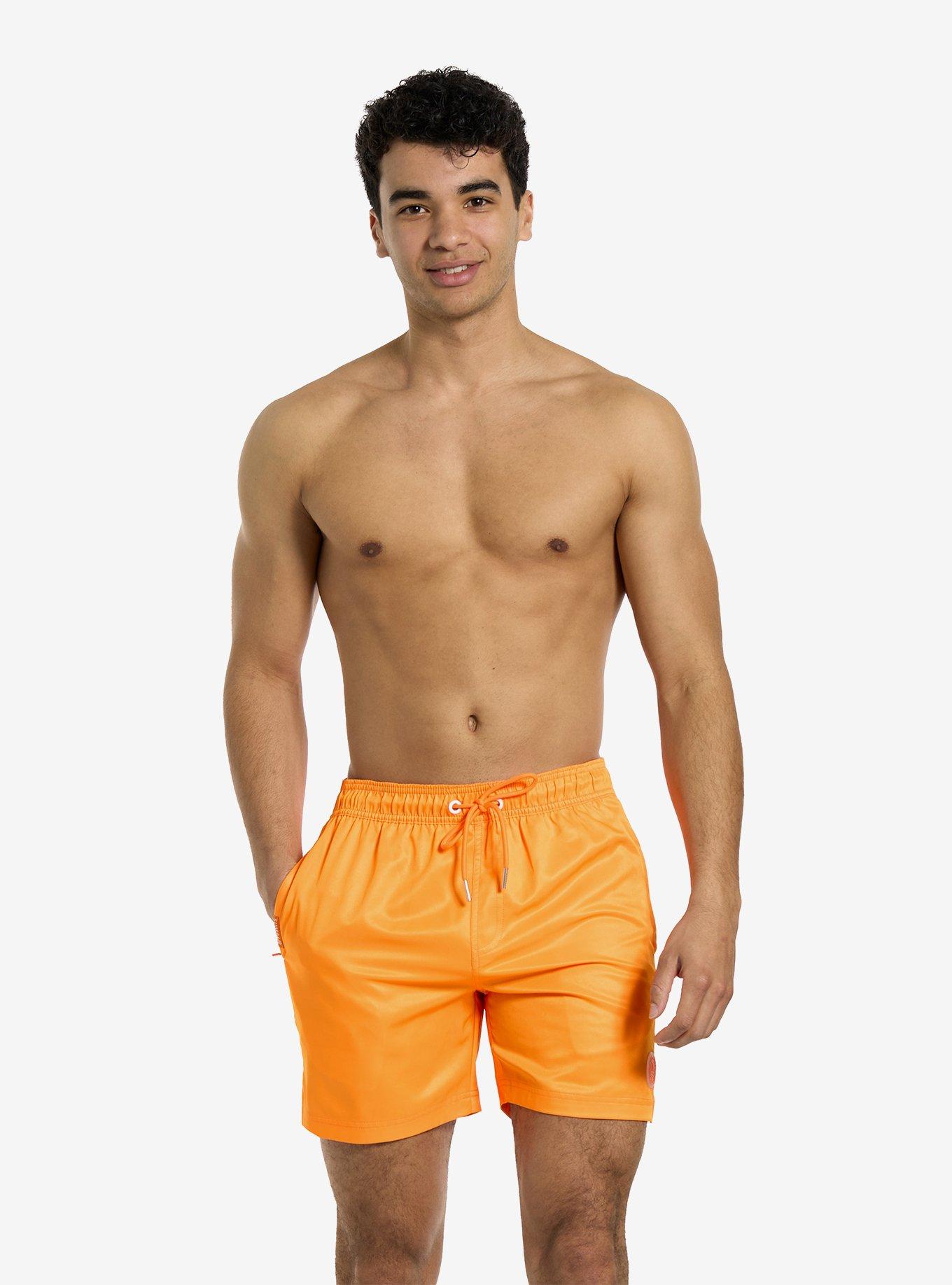Neon Vivid Orange Shorts, ORANGE, hi-res