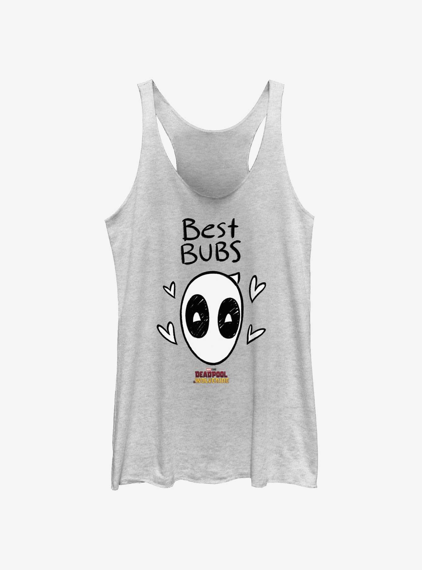 Marvel Deadpool & Wolverine Best Bubs Deadpool Womens Tank Top, WHITE HTR, hi-res