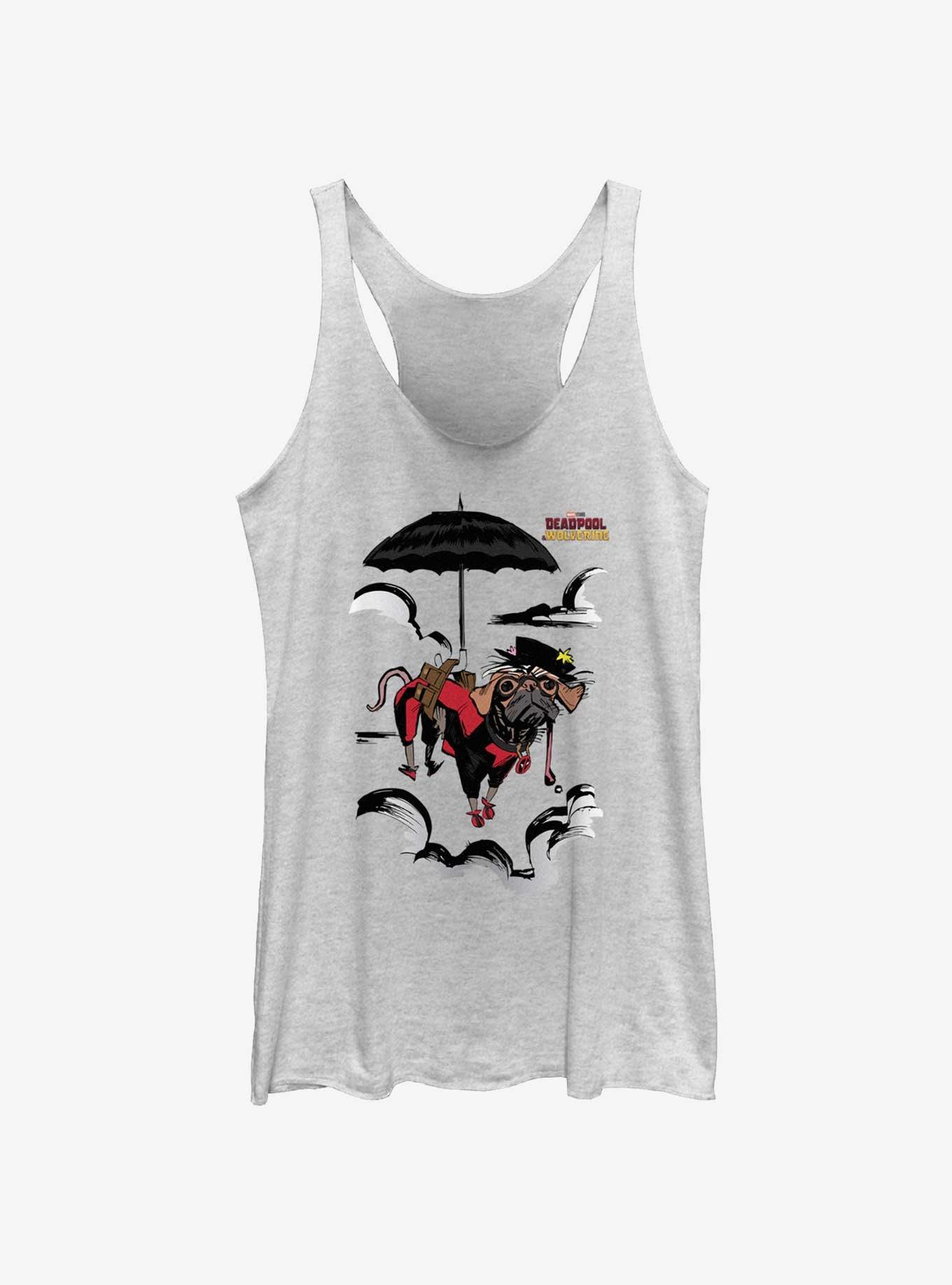 Marvel Deadpool & Wolverine Dogpool Puppins Cloud Womens Tank Top, WHITE HTR, hi-res